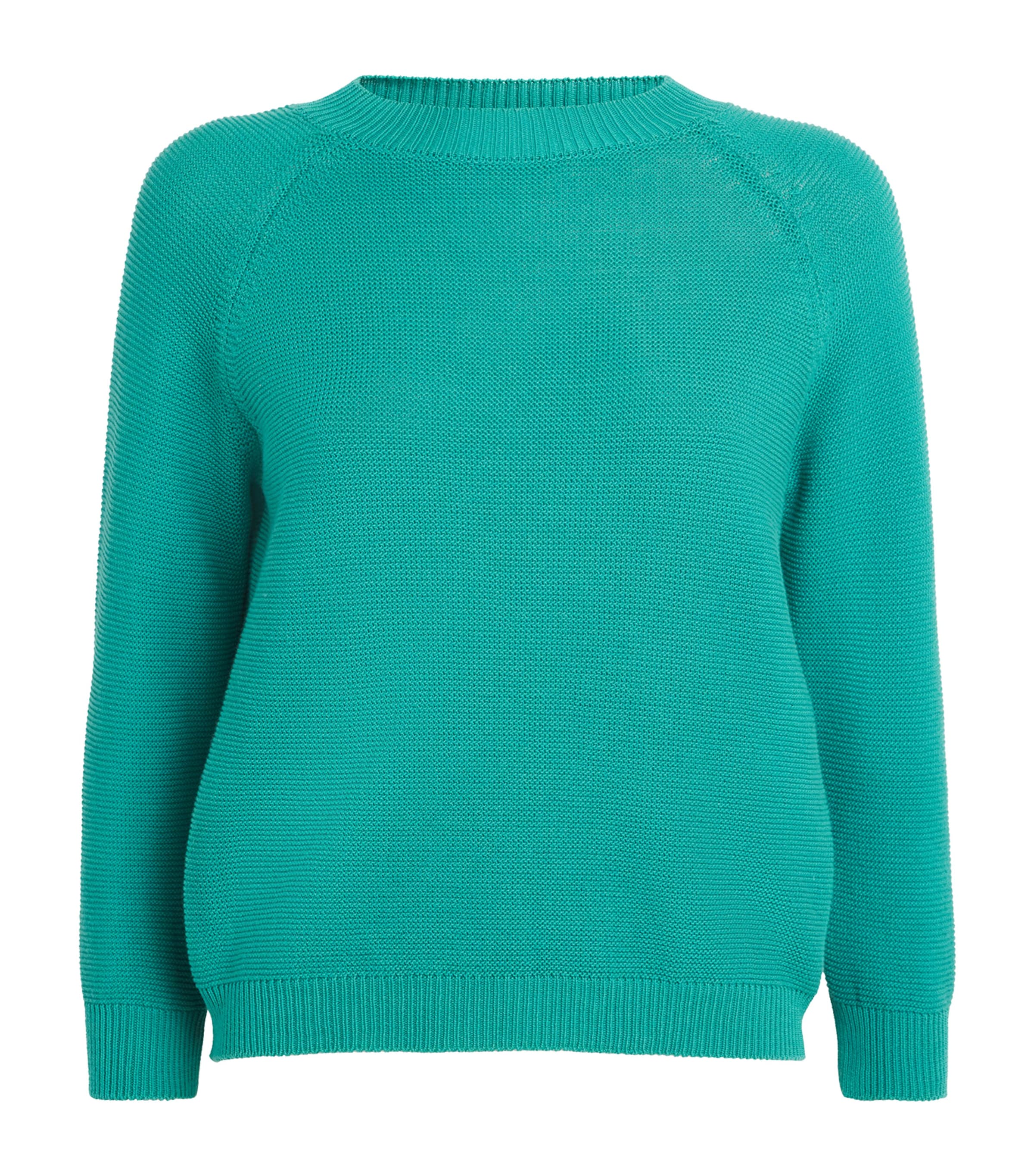 Weekend Max Mara Cotton Crew-neck Sweater In Green