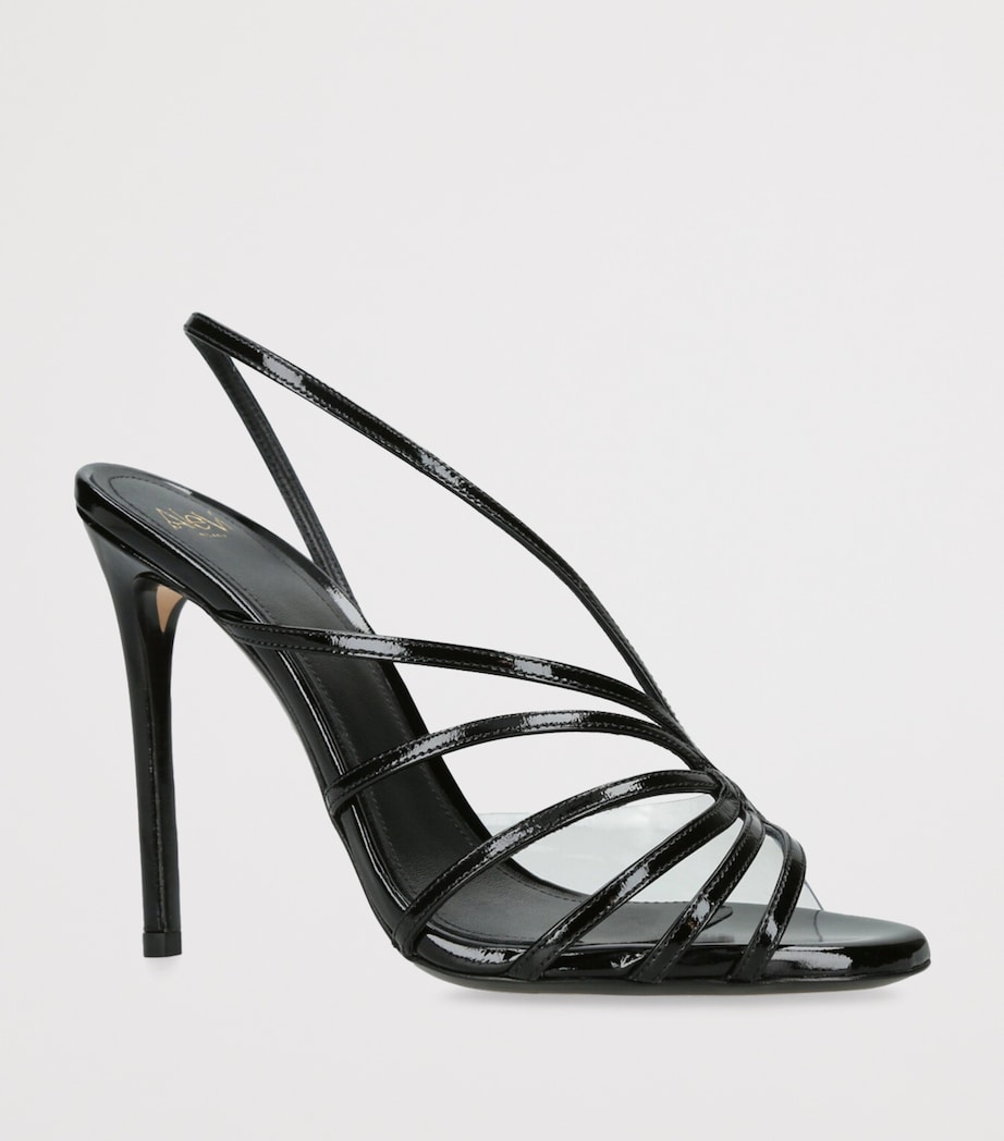 Leather Star Heeled Sandals 110 BLACK Image 3