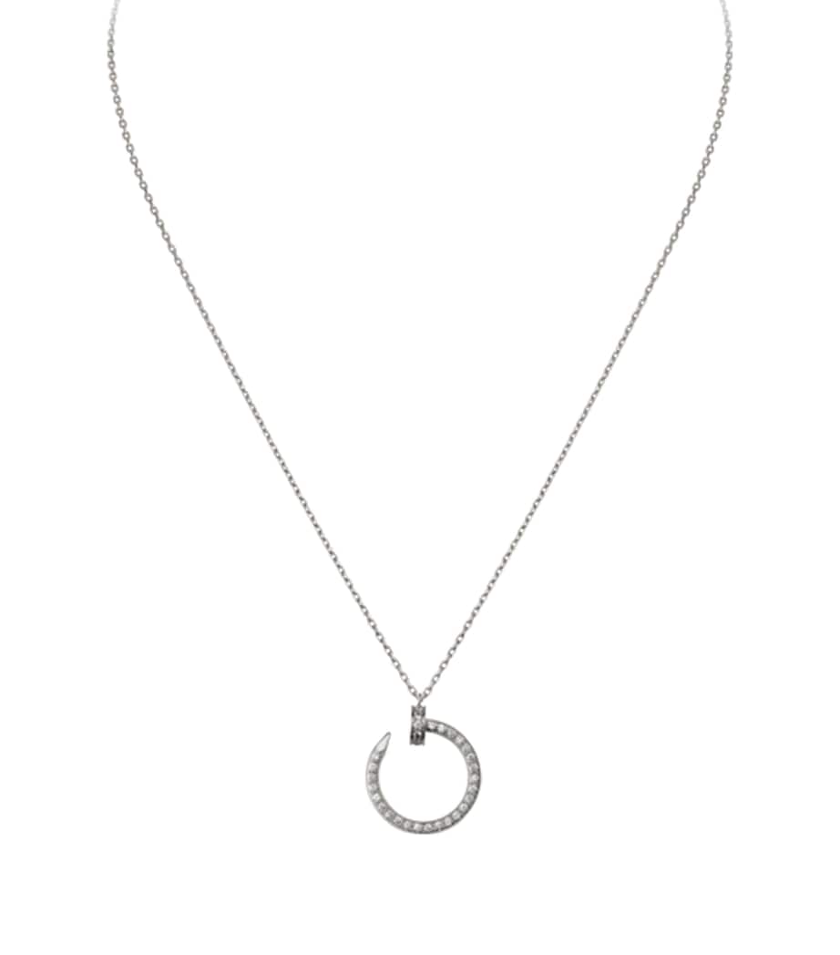 Cartier White Gold and Diamond Juste en Clou Pavé Necklace White Gold Image 3