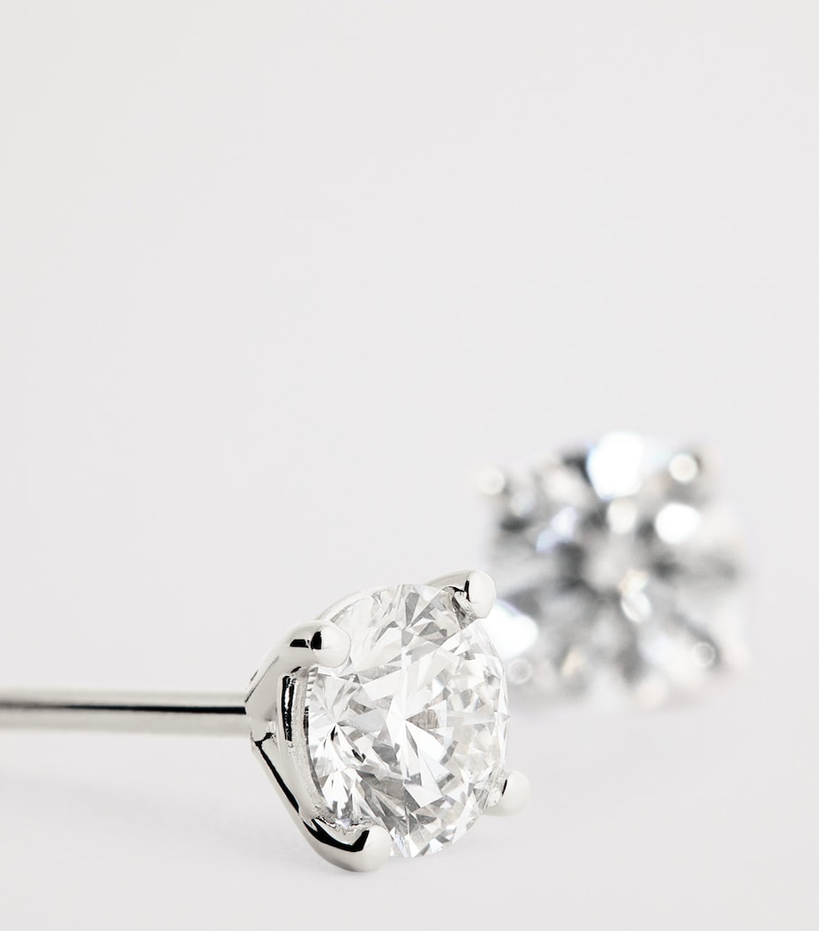 White Gold and Diamond Stud Earrings (0.50ctw) WHITE GOLD Image 5