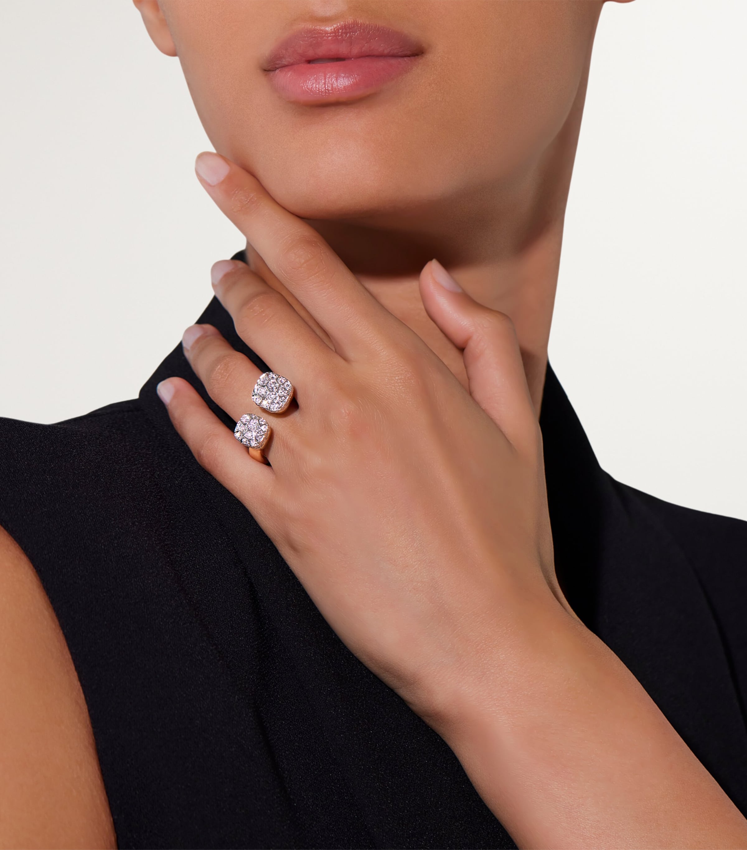 Mixed Gold Diamond Nudo Ring DB000 Image 2