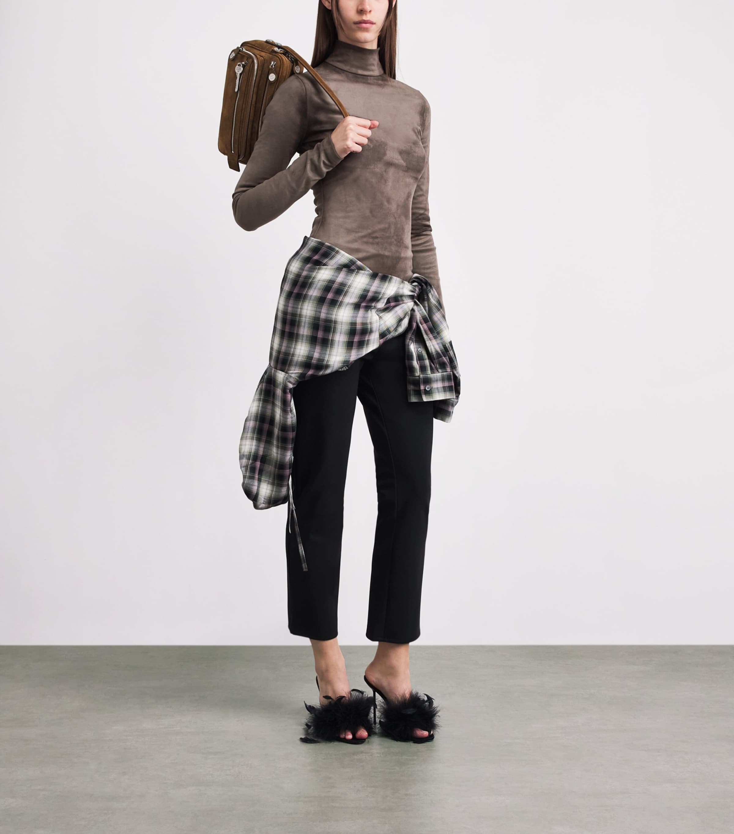 ACNE STUDIOS スリットロングトップス Acne Studios - Thin long-sleeve t-shirt - Dark brown