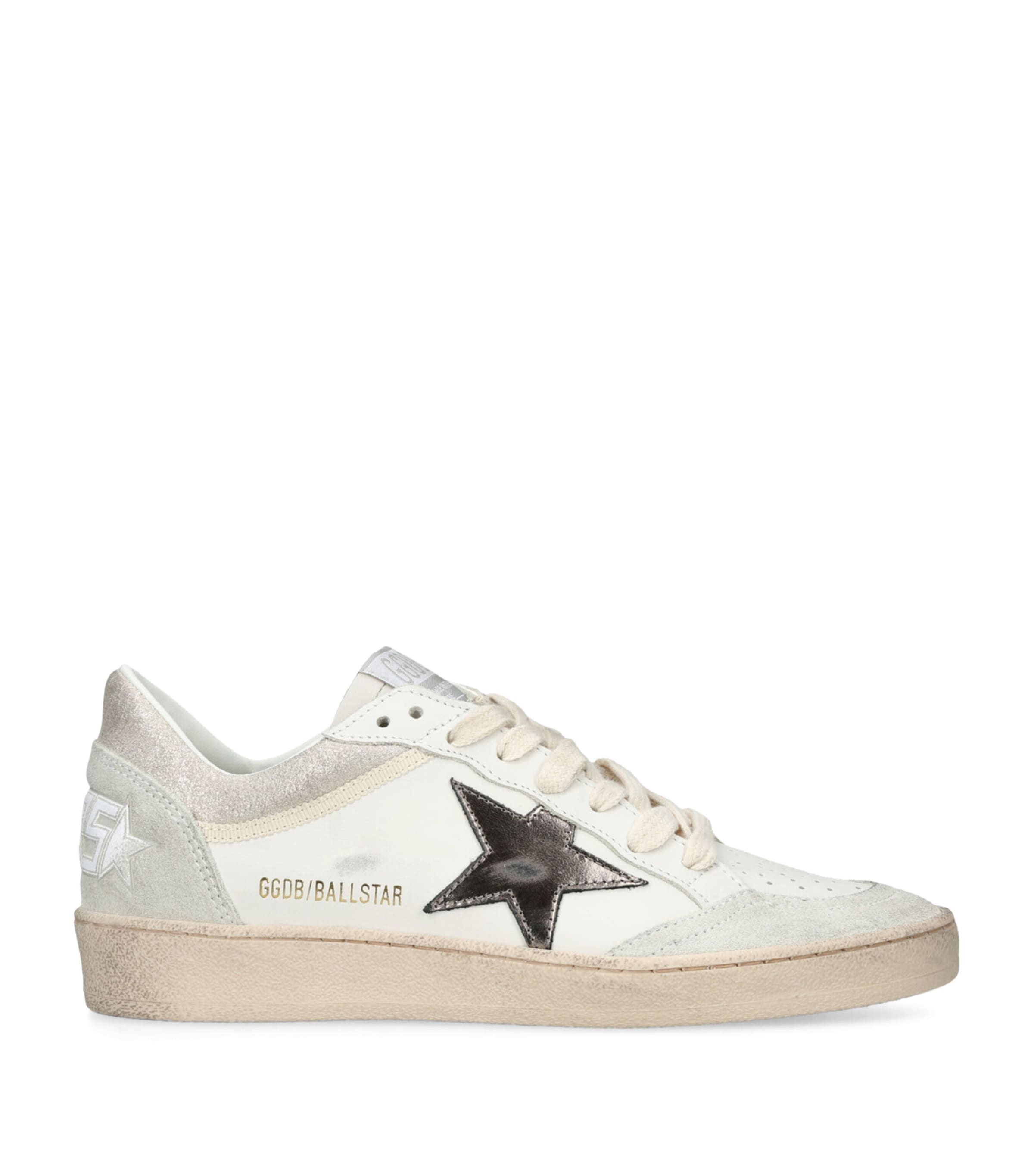 Golden Goose Leather Ball Star Sneakers In Gold