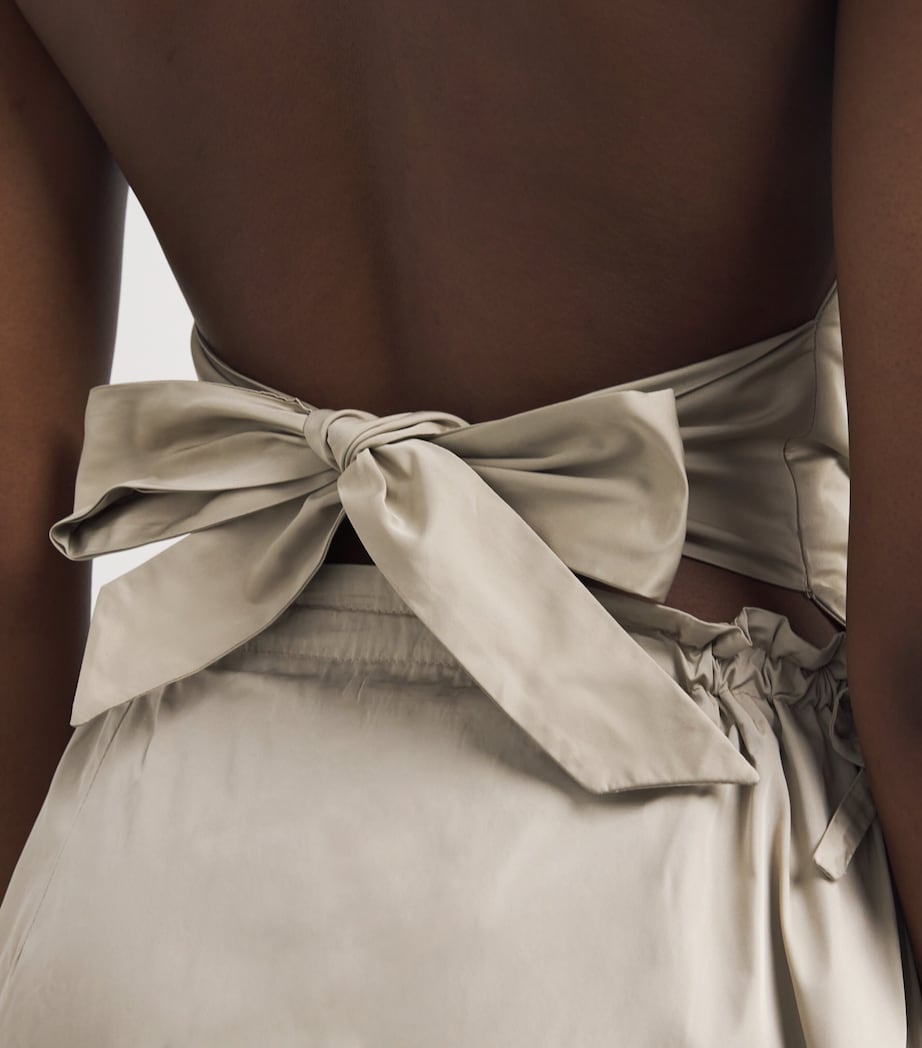 Draped Bib Top BEIGE Image 6