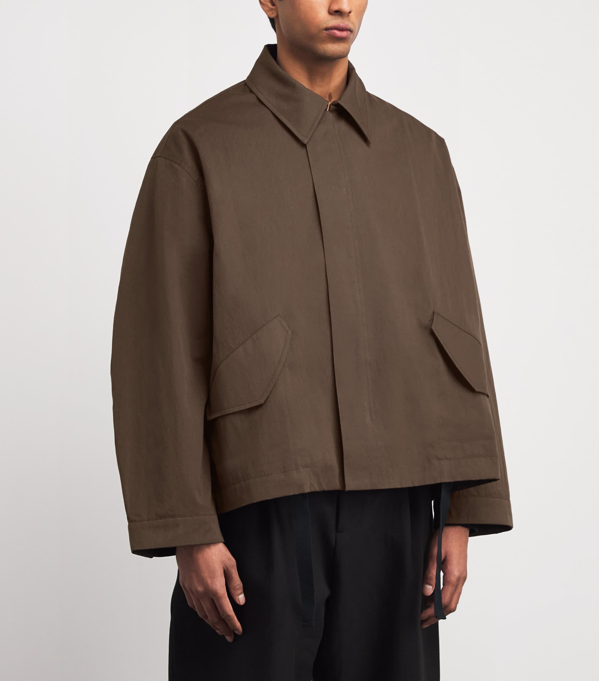 Cotton-Blend Anorak Jacket PEAT Image 3