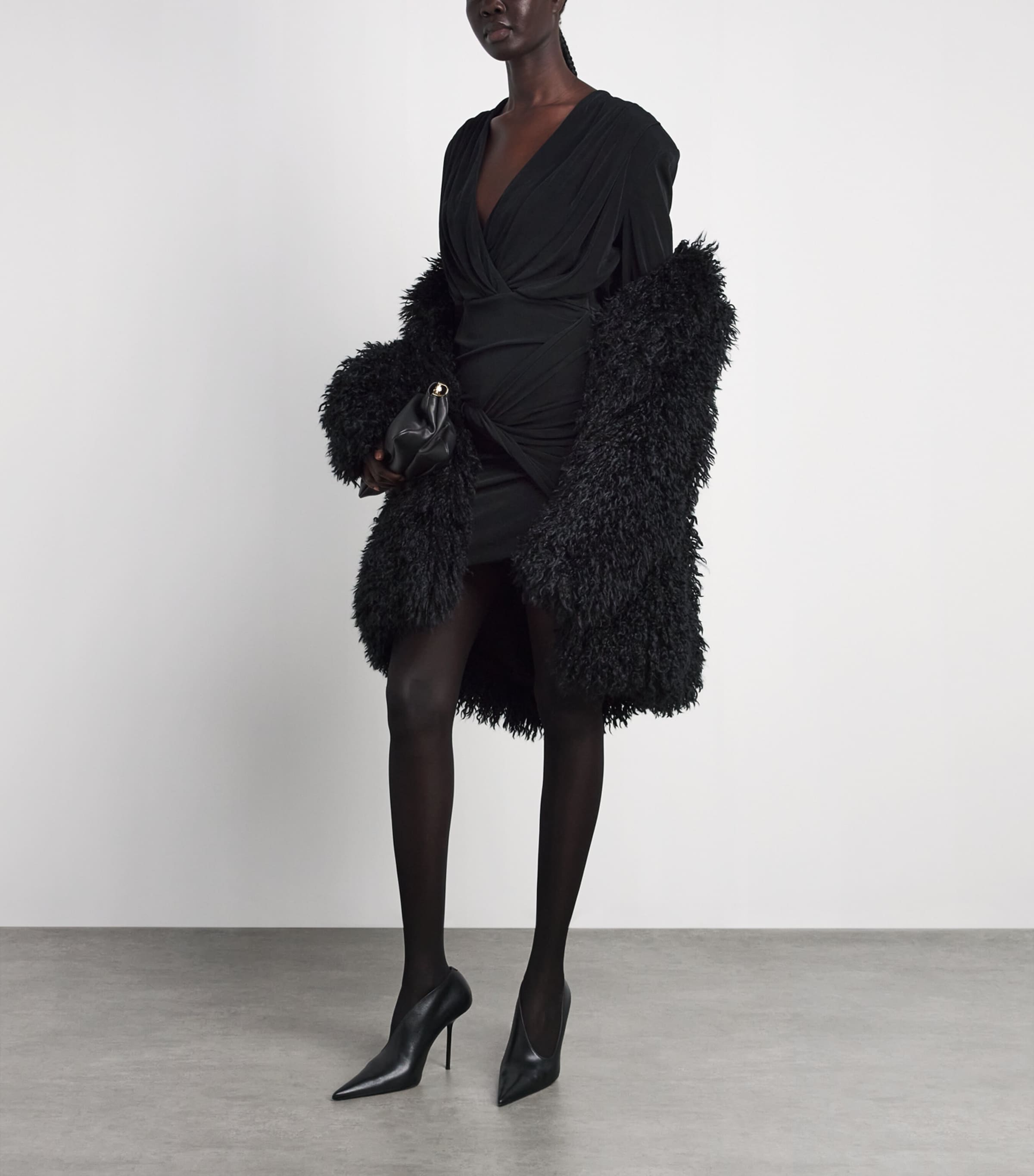CAMILLA AND MARC Womens Draped Katerina Mini Dress Dblk Black Image 2