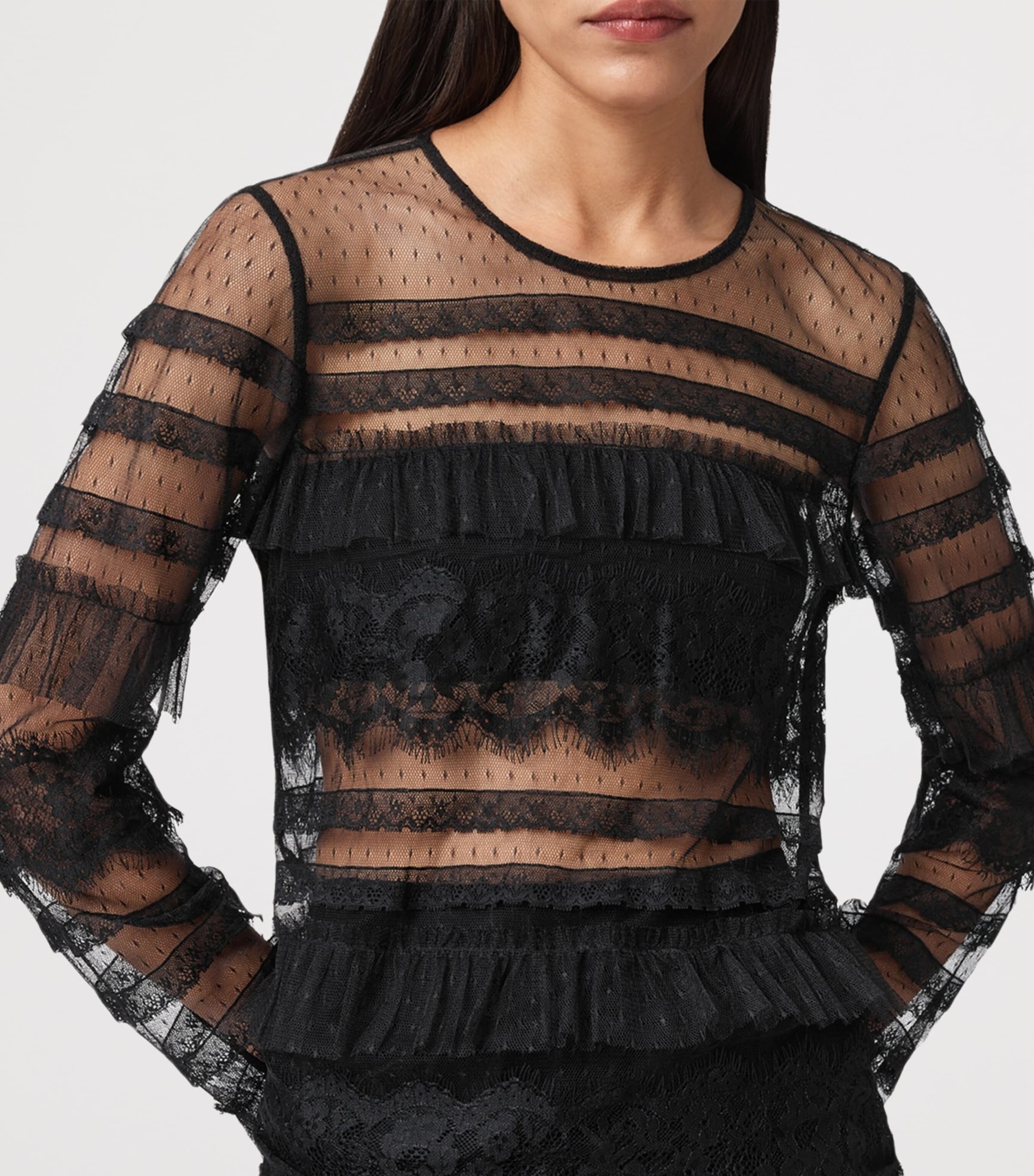 Tulle Arlea Top BLACK Image 7