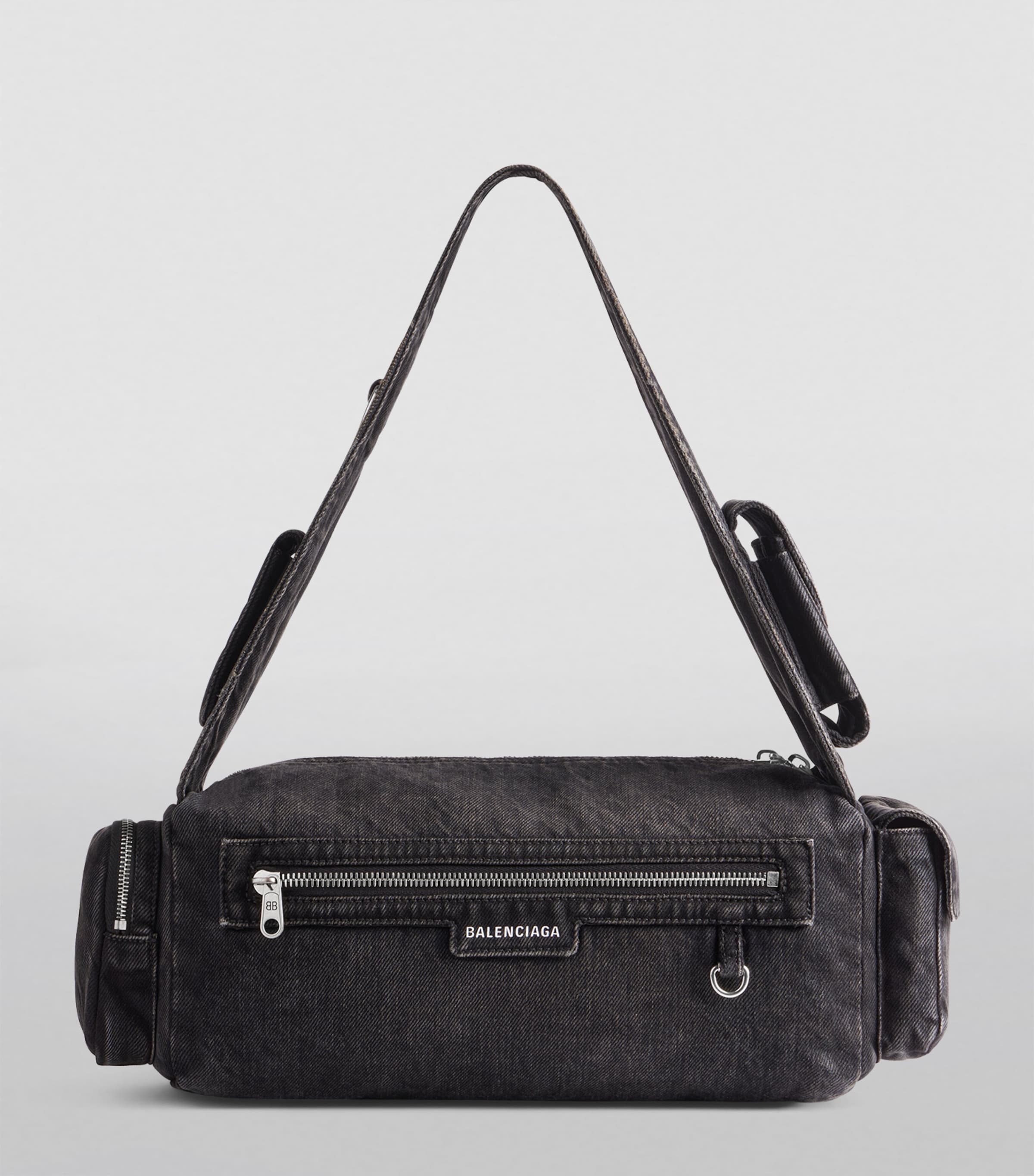 Balenciaga Black Demin Superbusy Sling Bag | Harrods US