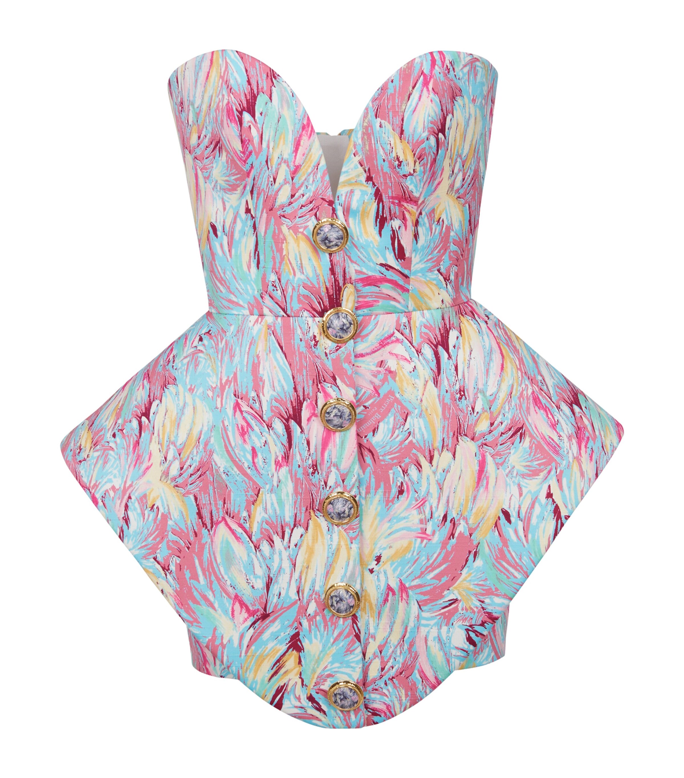 satin balloon peplum mini one-piece | Treat ürself