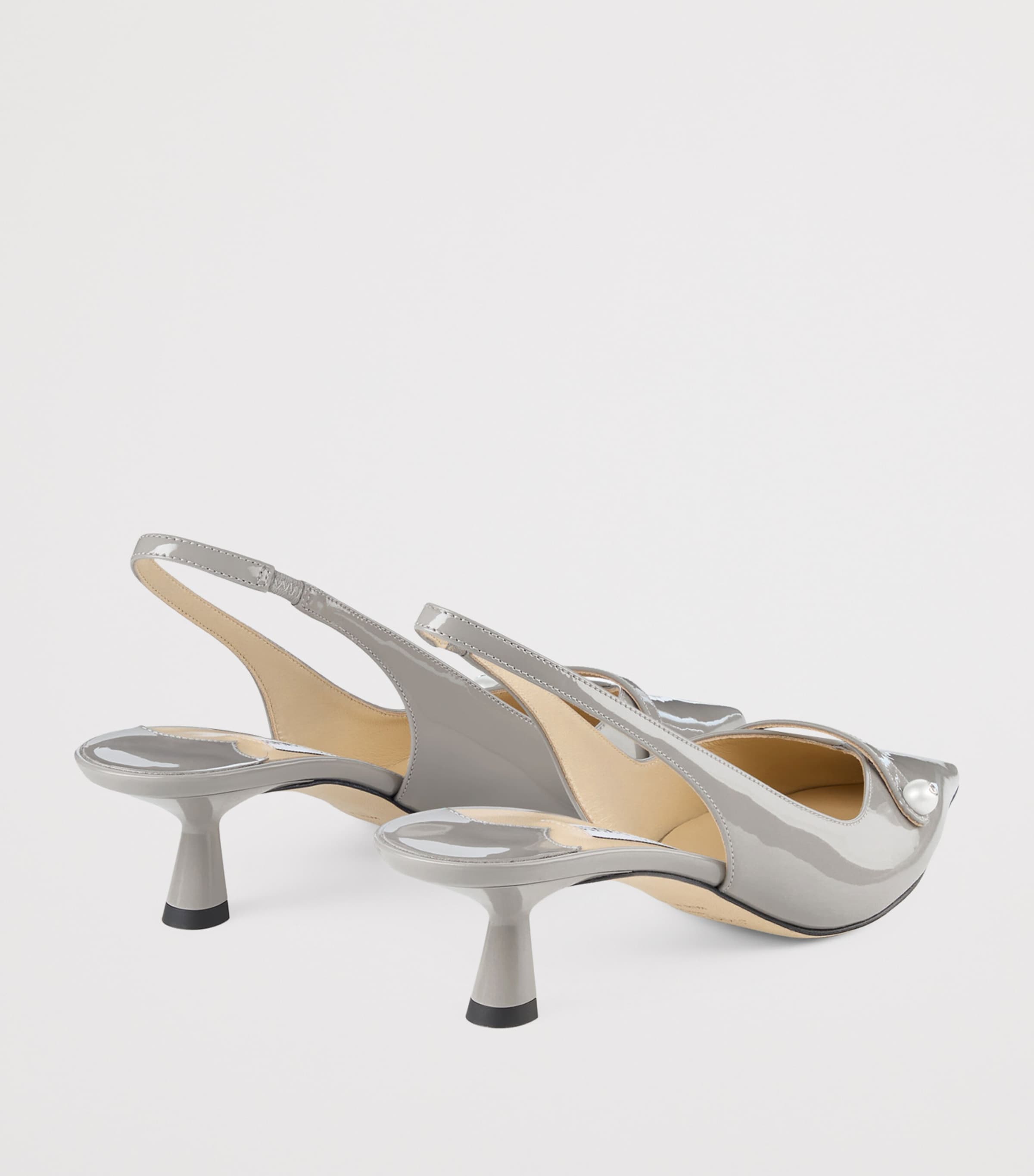 Amita 45 Leather Slingback Pumps DOVE Image 4