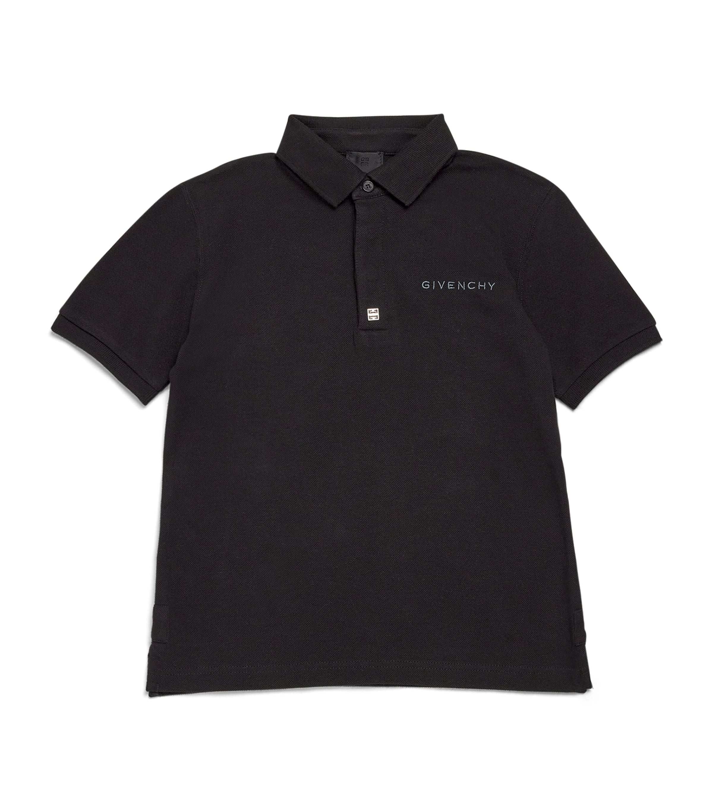 Shop Givenchy Cotton Logo Polo Shirt In Black