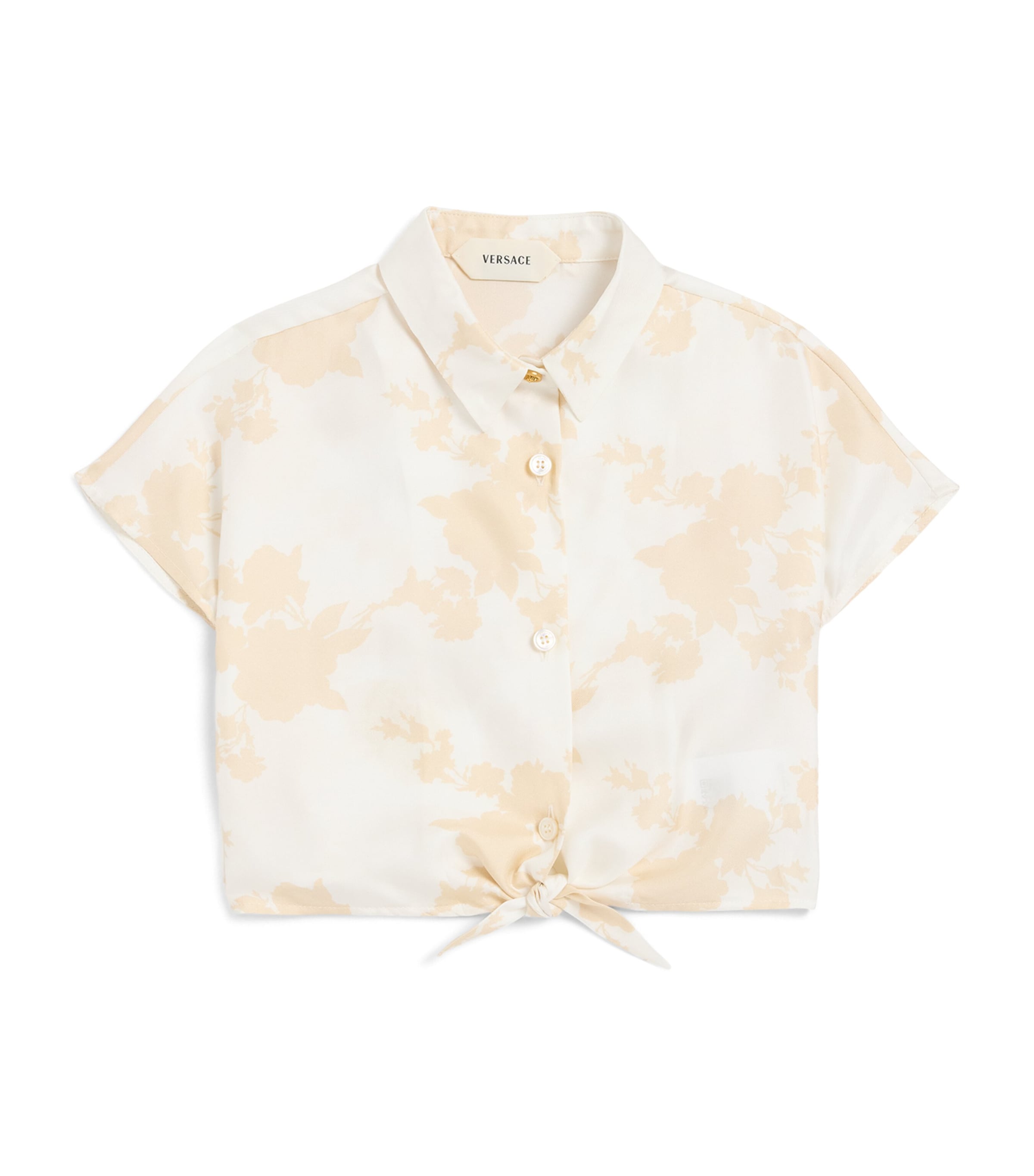 Versace Kids Silk Floral Tie-Waist Shirt (4-14 Years) Image 1