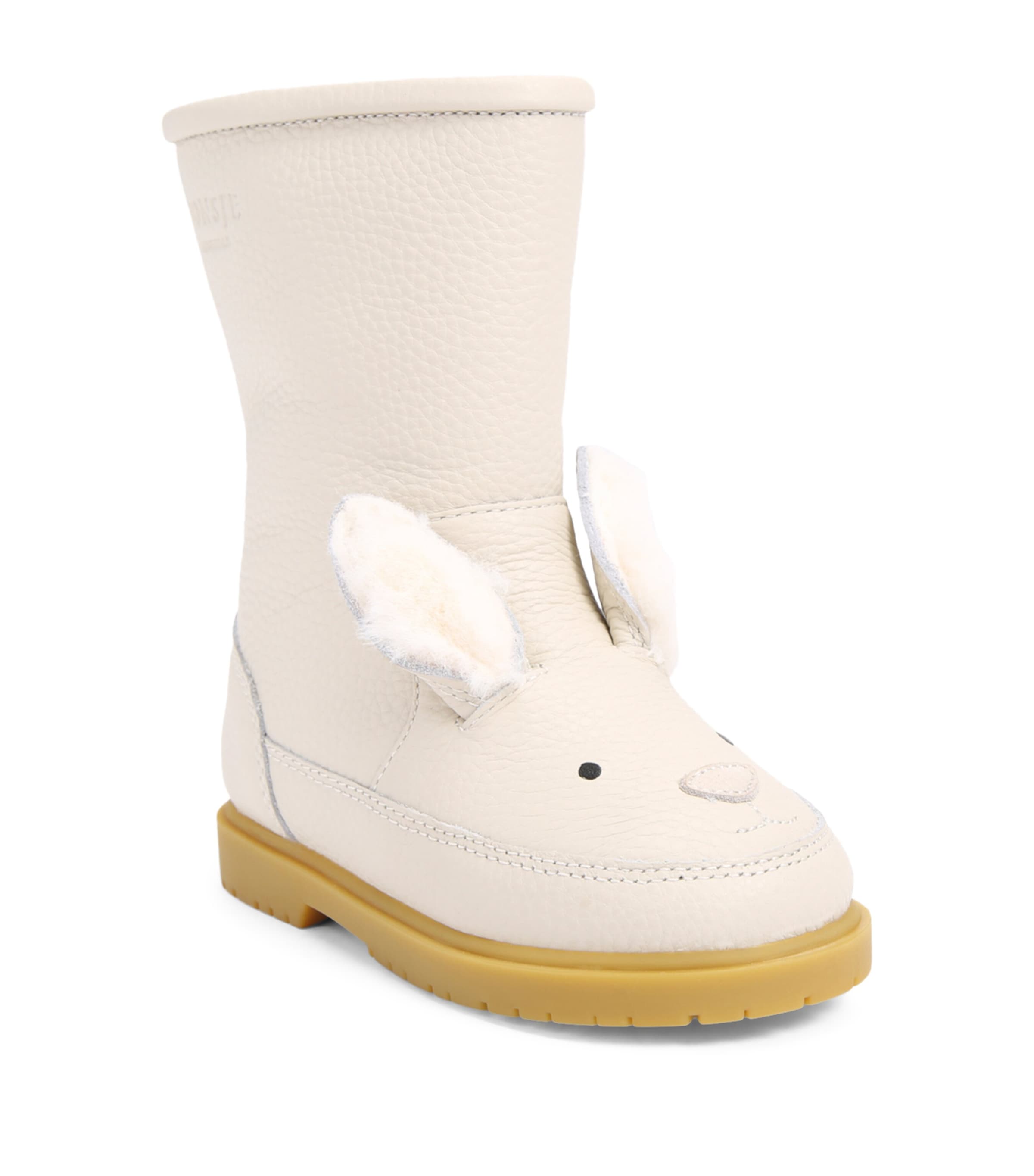 Donsje Kids' Wadudu Snow Bunny Leather Boots 3-6 Years In White