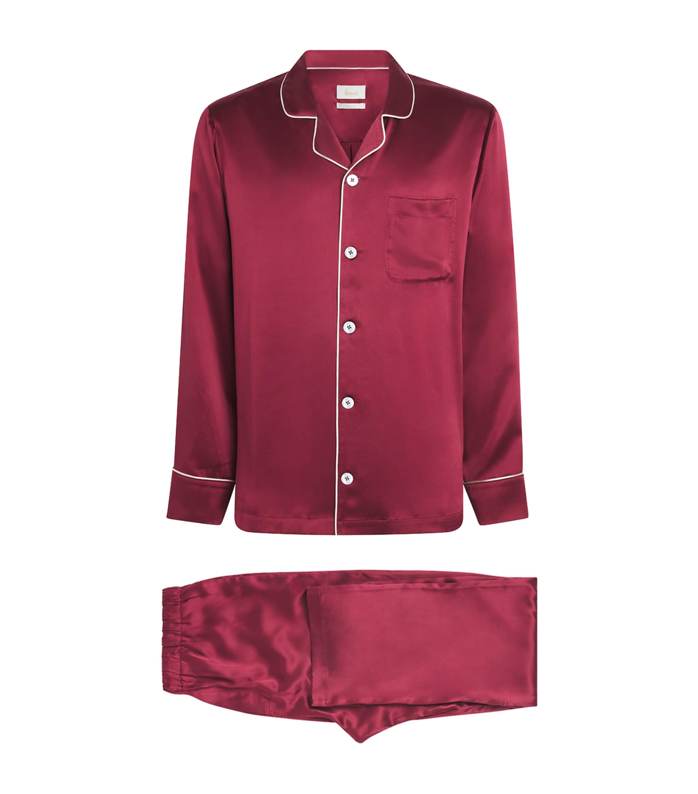 Silk Pyjama Set BURGUNDY Image 1
