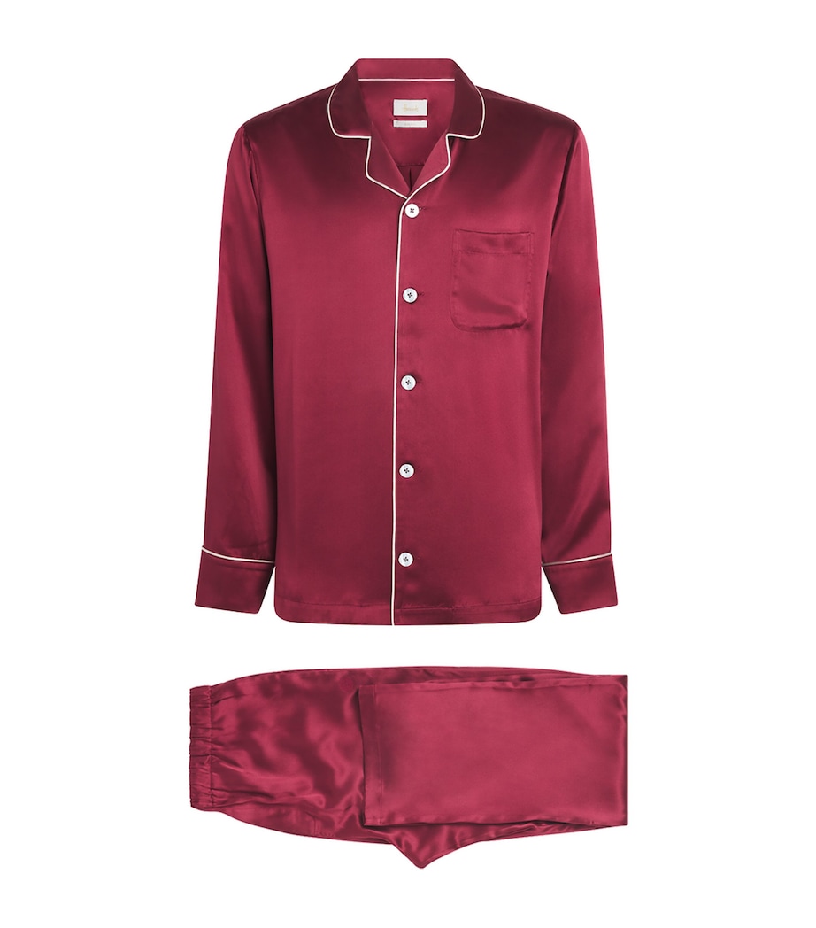 Silk Pyjama Set BURGUNDY Image 1