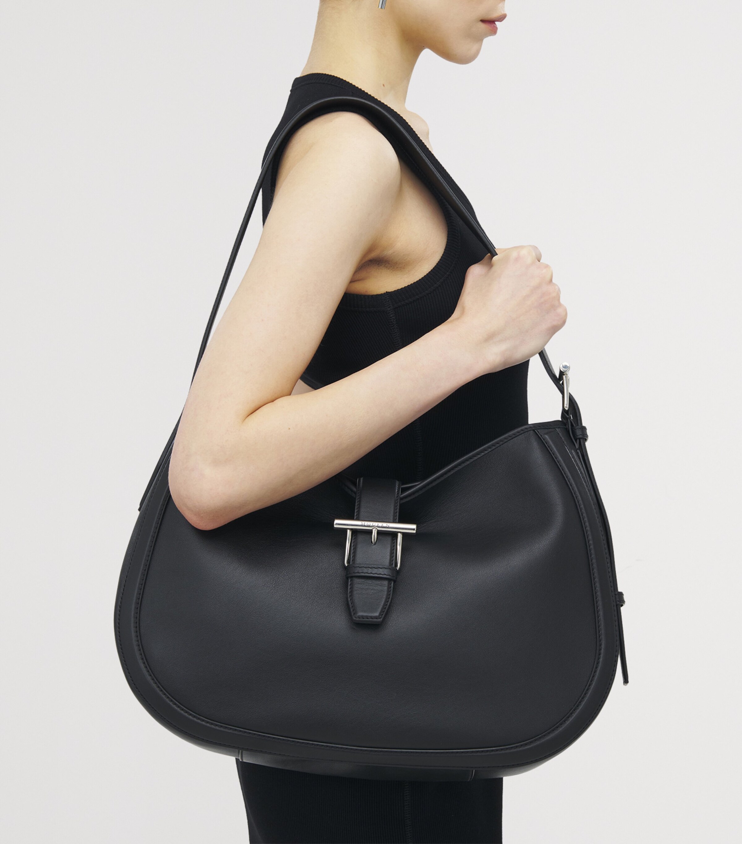 Leather T-Bar Shoulder Bag 1000 Image 5