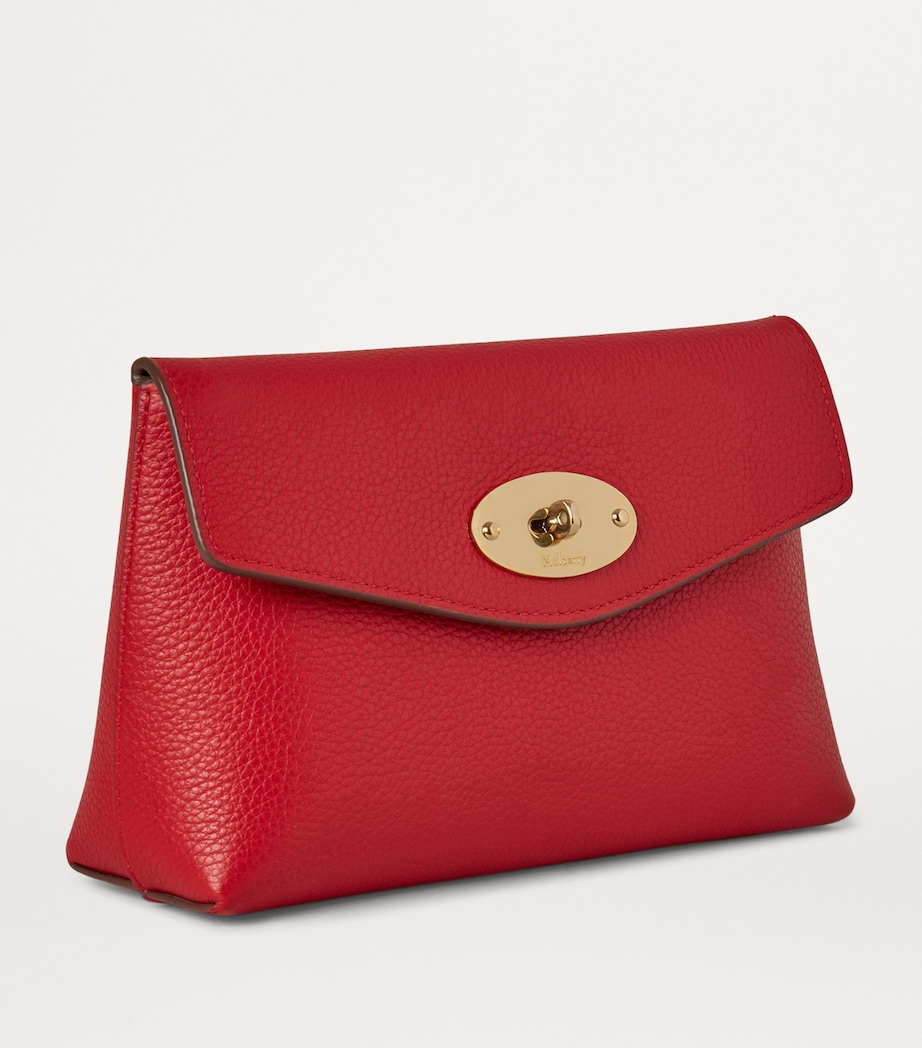 Leather Darley Cosmetic Pouch SCARLET RED Image 2