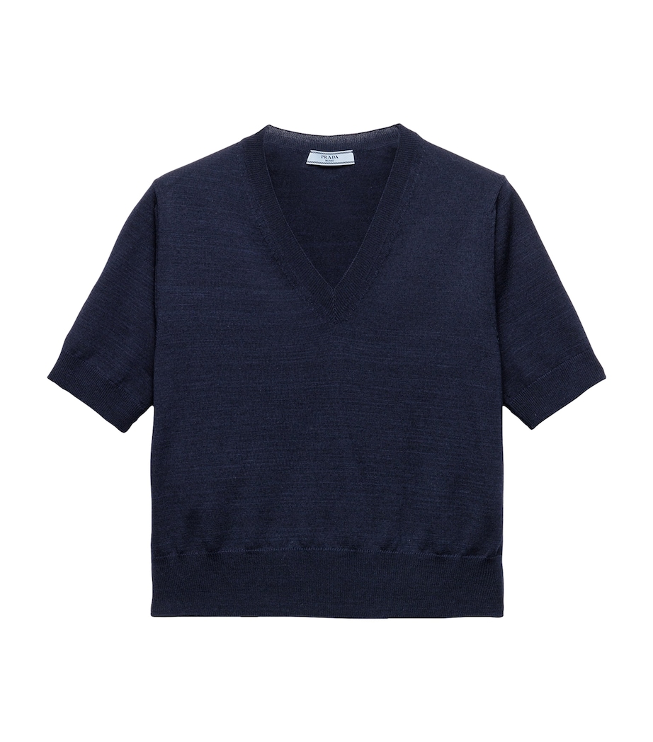 Wool V-Neck Sweater F0008 Image 1