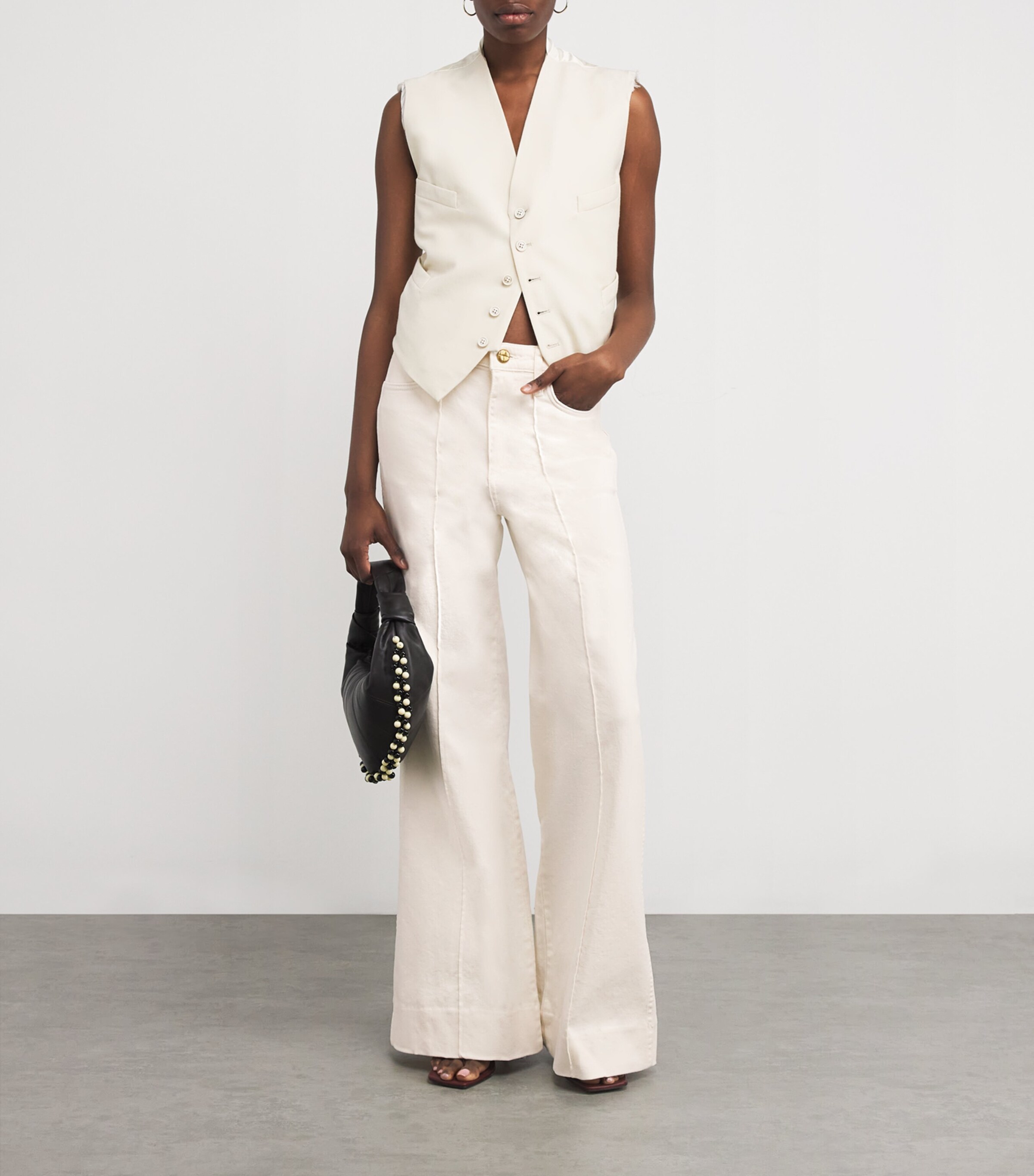 Skylar High-Rise Flared Jeans ECRU Image 2