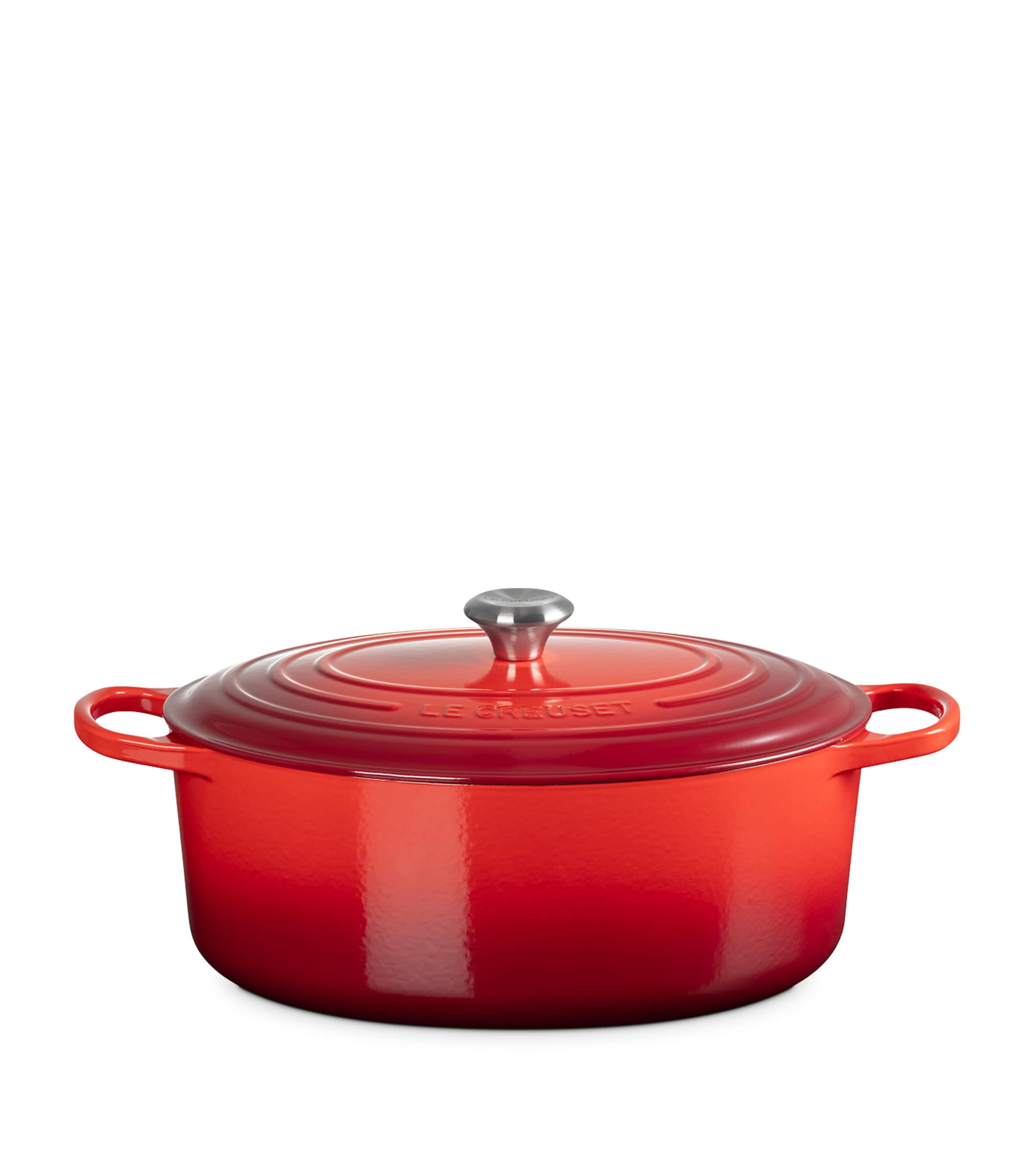 Cast Iron Oval Casserole Dish (35cm) NO COLOUR Image 2