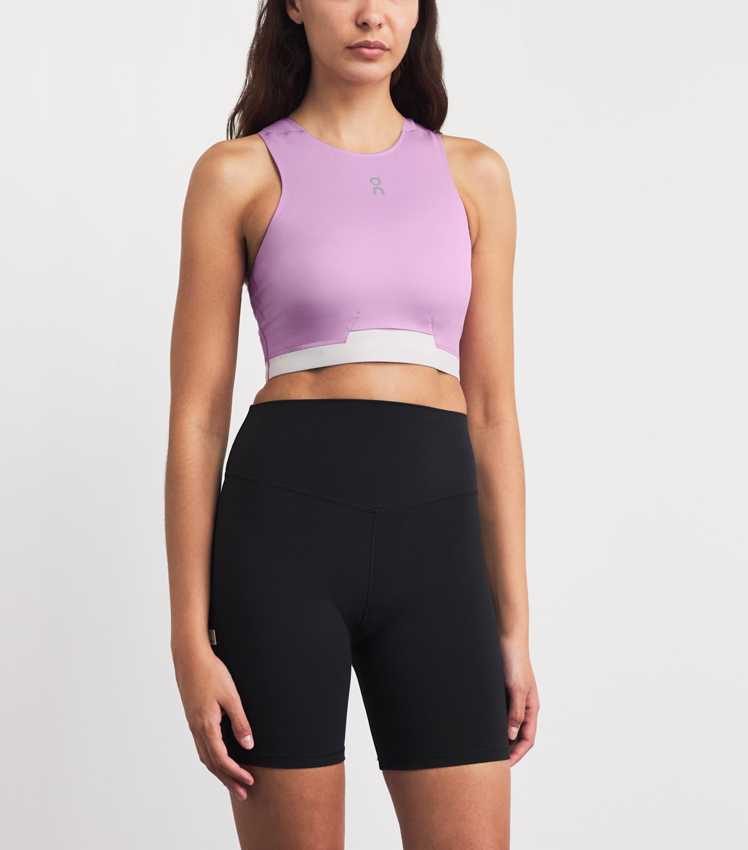 On Womens Train 2-in-1 Crop Top Pink Image 4