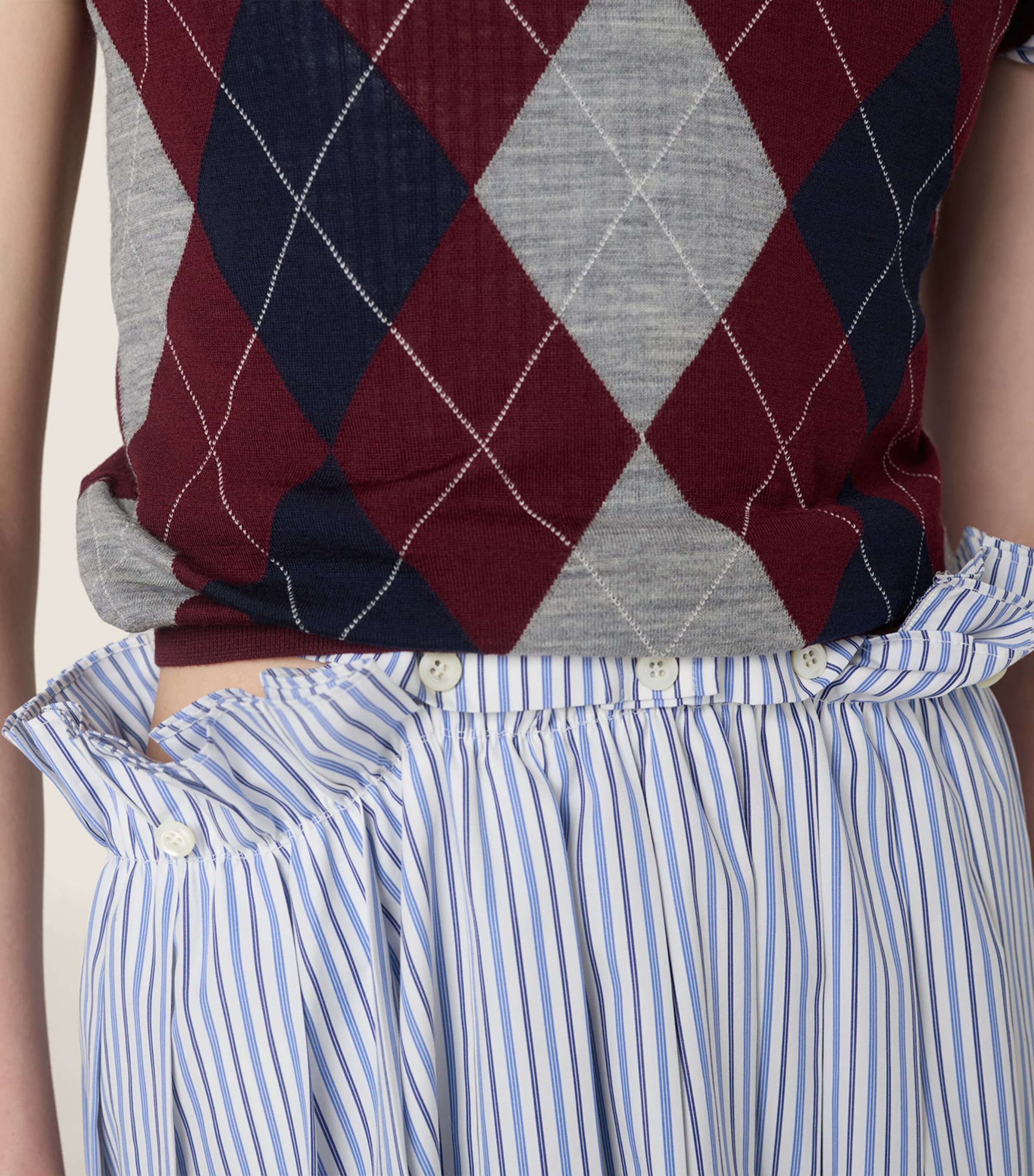 Wool Argyle Polo Shirt F0007 Image 4