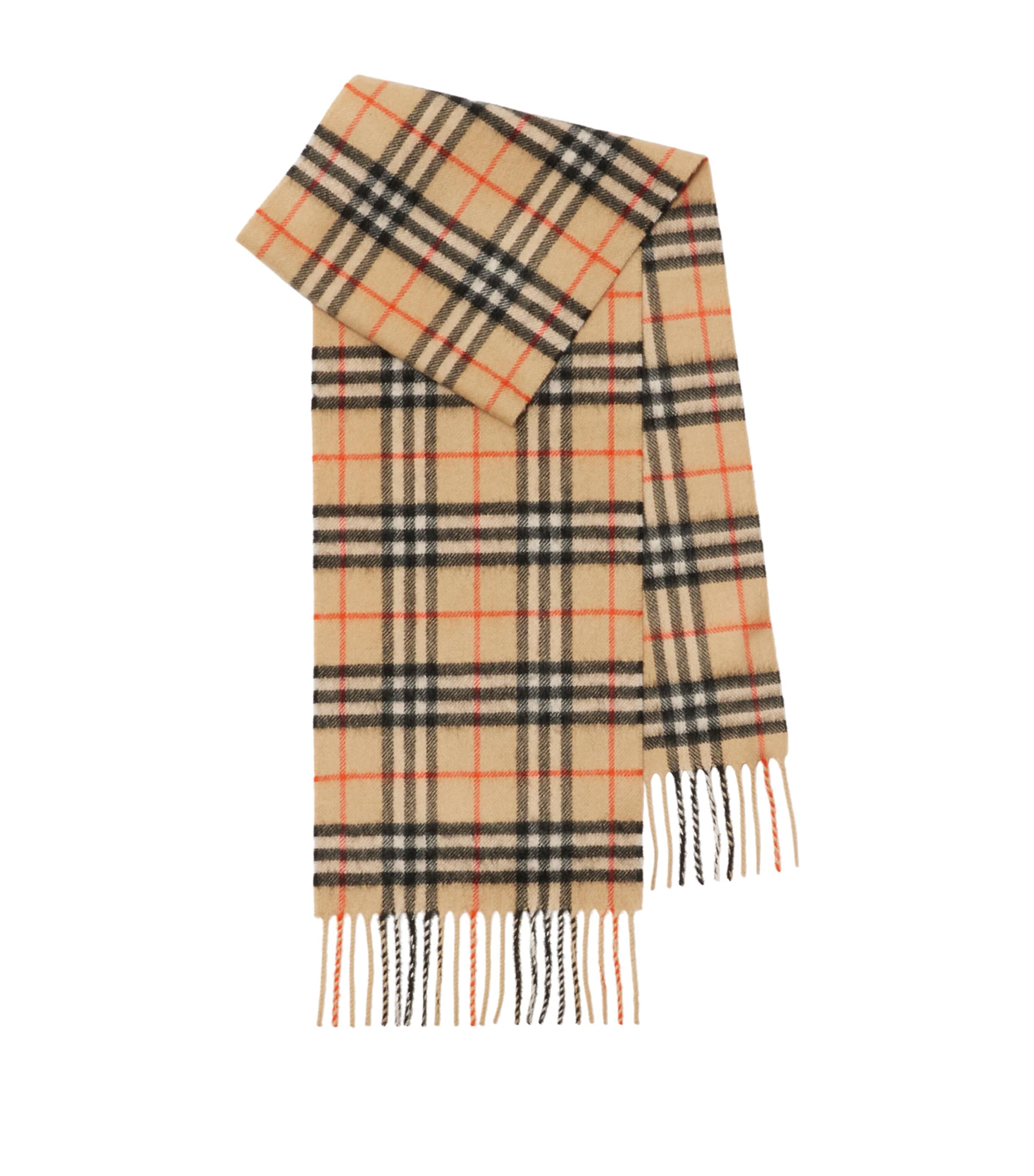 Cashmere Check Scarf SAND IP CHECK Image 1