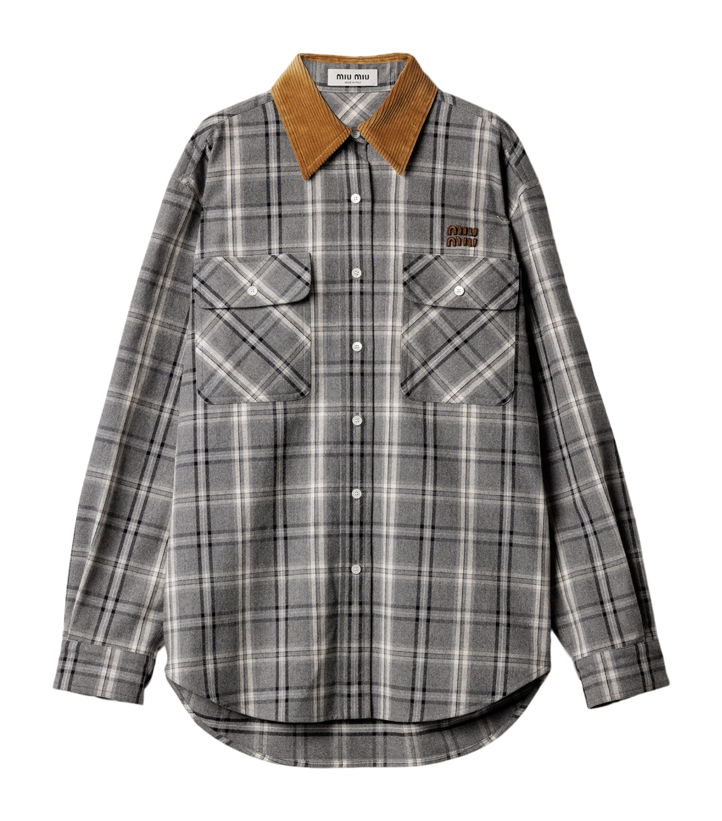 Miu Miu Womens Cotton Flannel Shirt Image 1