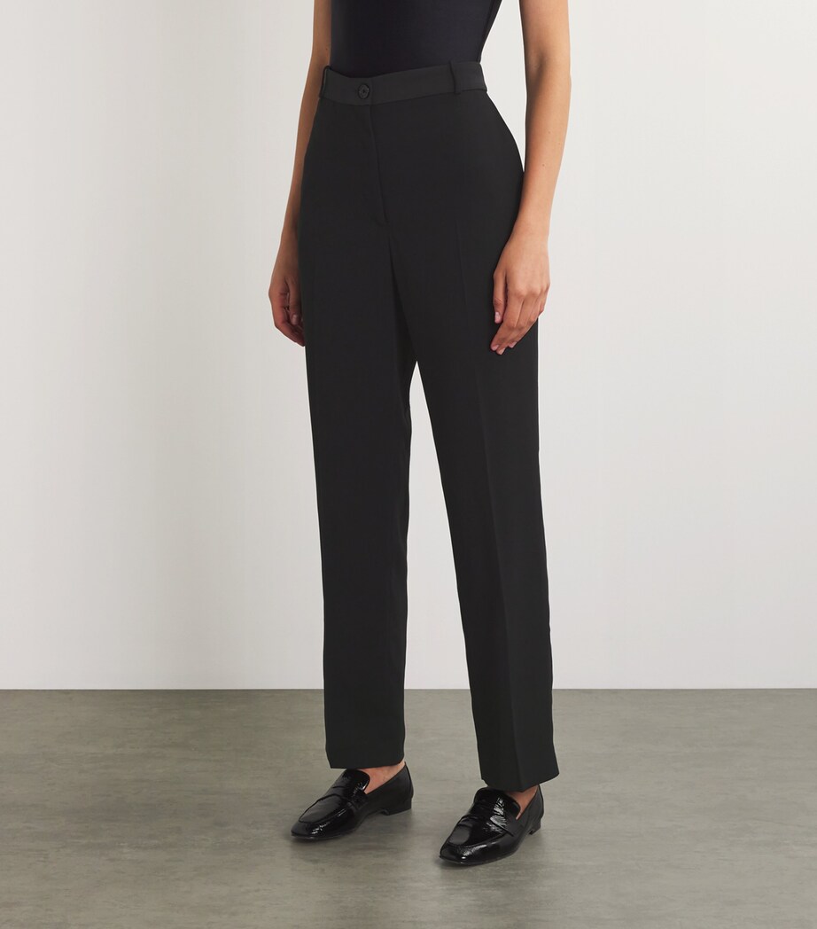 Straight Tailored Trousers BLACK Image 3