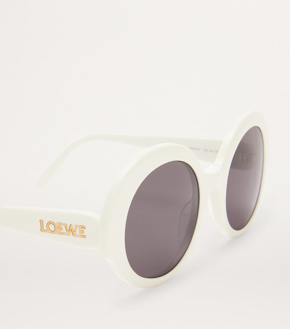 Thin Round Sunglasses WHITE/IVORY Image 4
