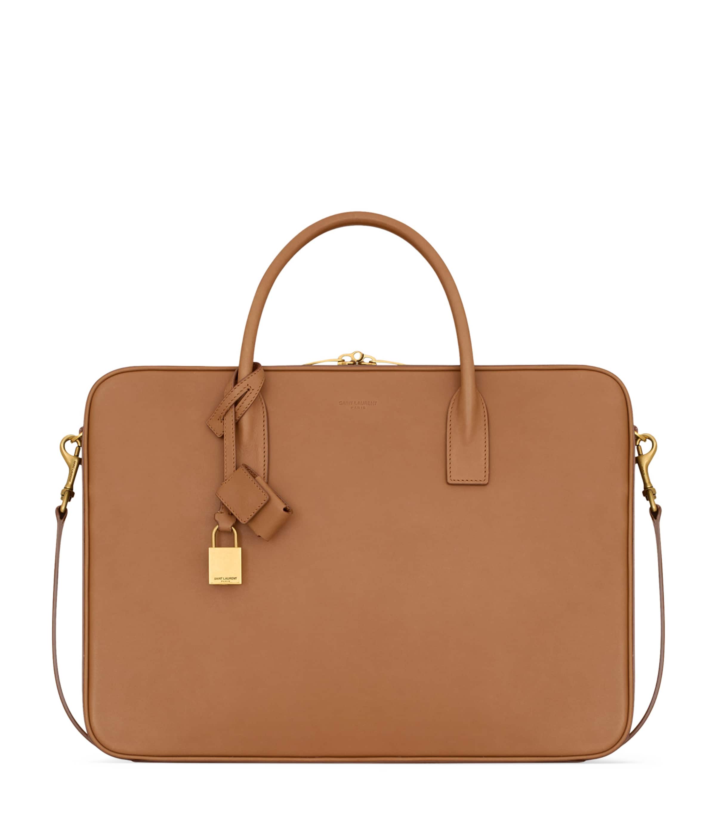 Saint Laurent Large Sac De Jour Bauletto Messenger Bag In Red