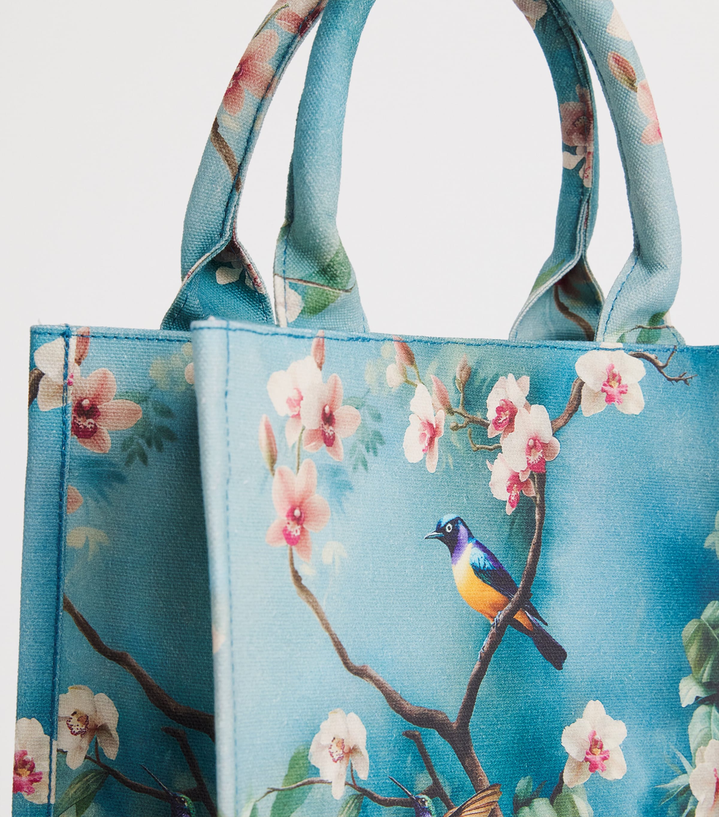 Harrods Small Exotics SW1 Blend Tote Bag Blue Image 3