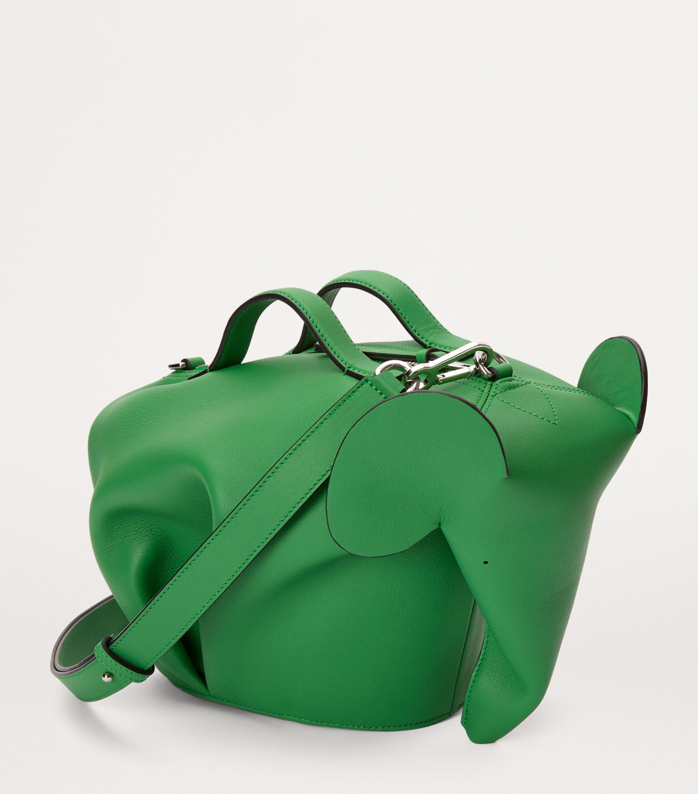 LOEWE Green Large Leather Elephant Bag | Harrods US