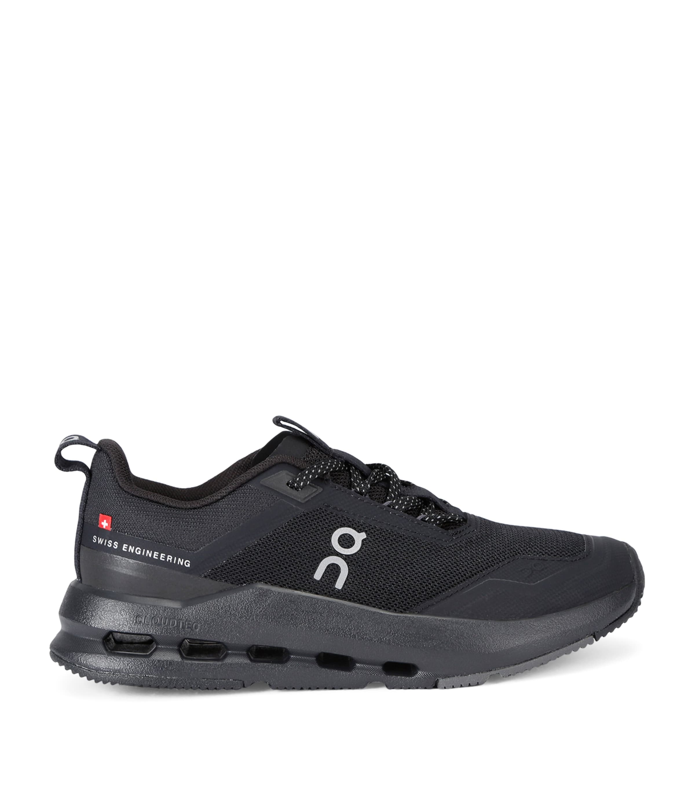 On Running Black Kids' Cloudnova Youth Woven Trainers Eur 37.5 /4.5 Uk In Black