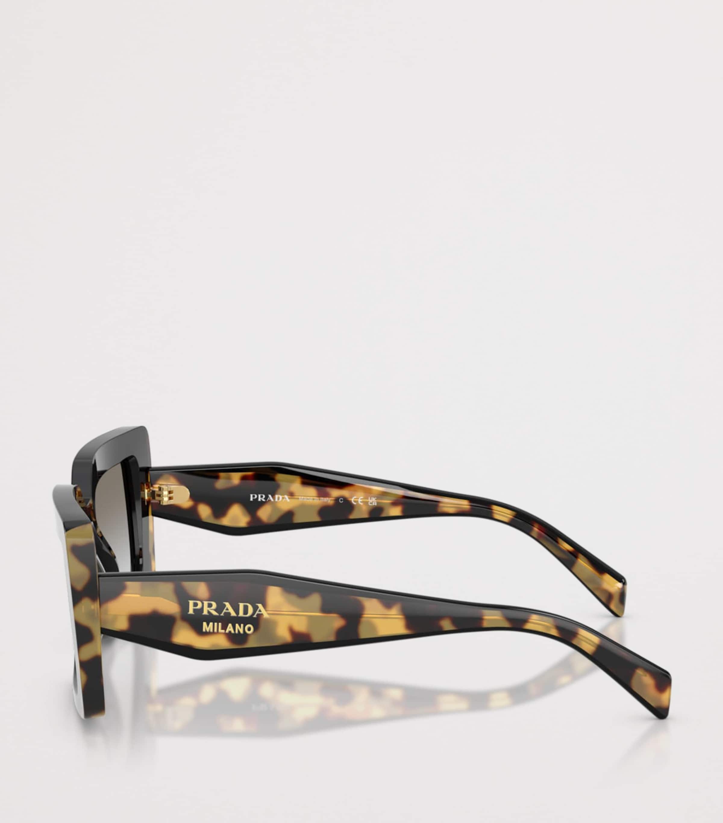 Prada PR D01S  Rectangle Sunglasses Black Image 3