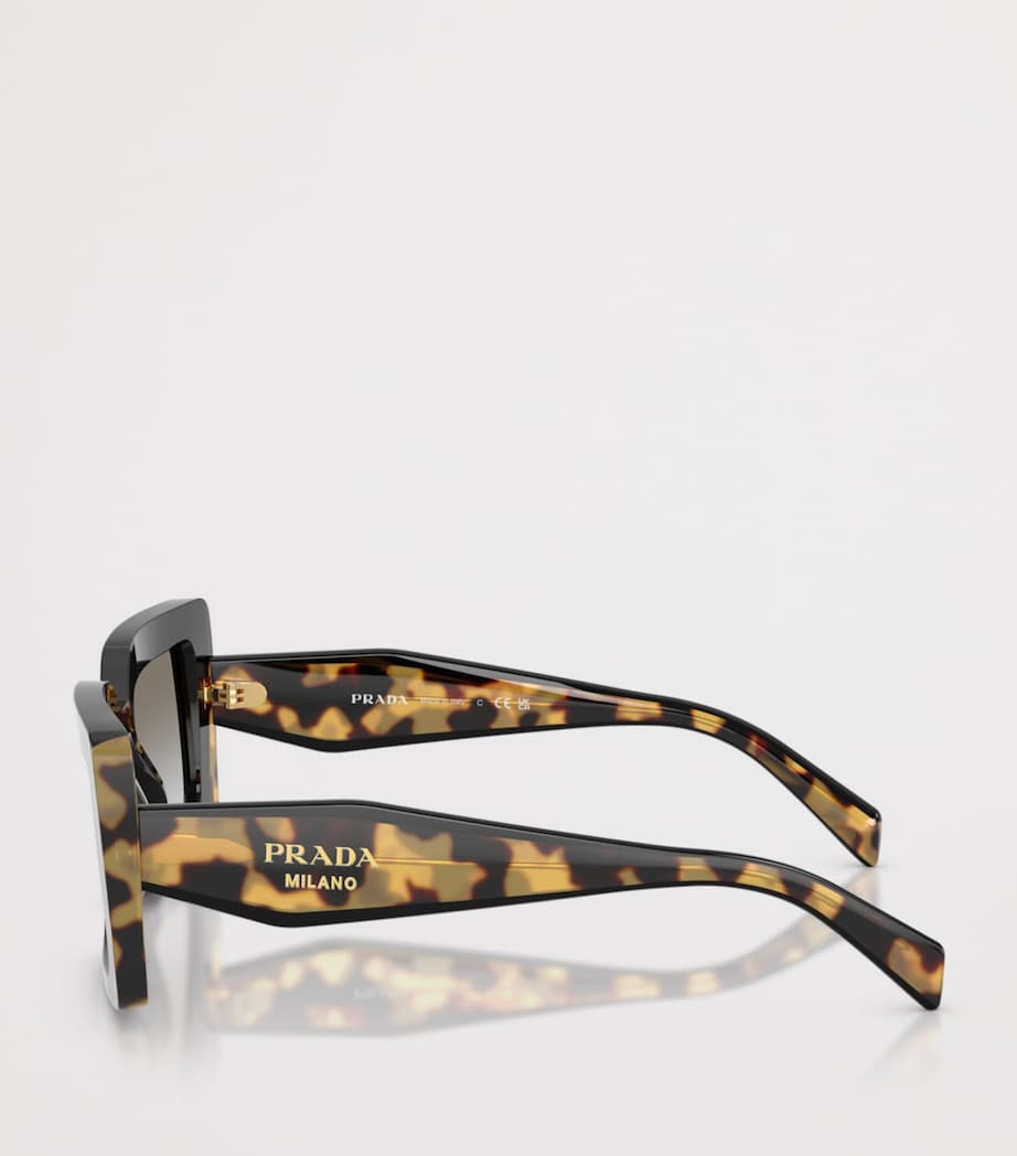 Prada PR D01S Rectangle Sunglasses Black Image 3