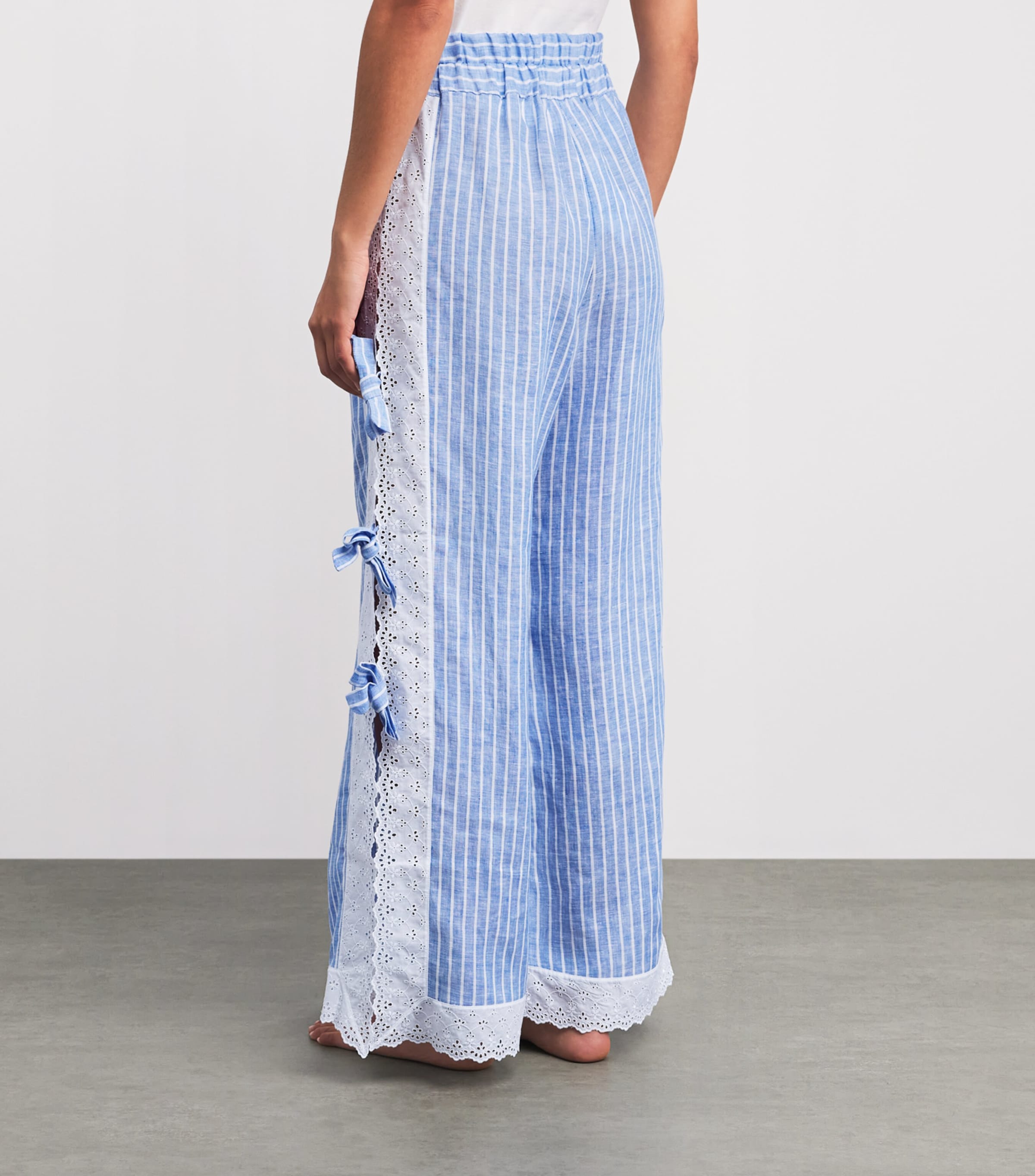 Loretta Caponi Womens Linen Clarissa Trousers Porto Giunco Image 5