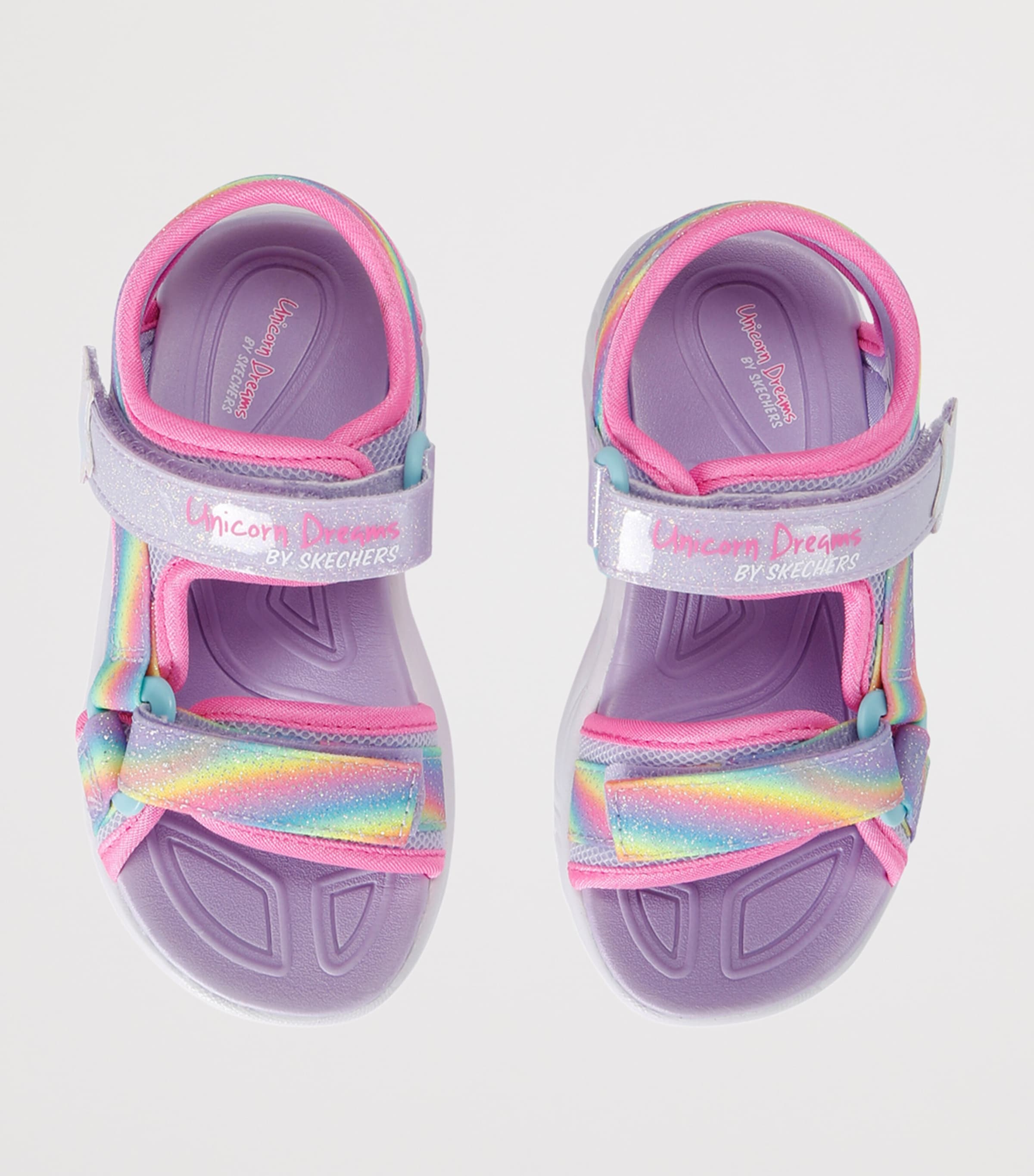 Skechers Unicorn Dreams Light-Up Sandals Lilac Image 3