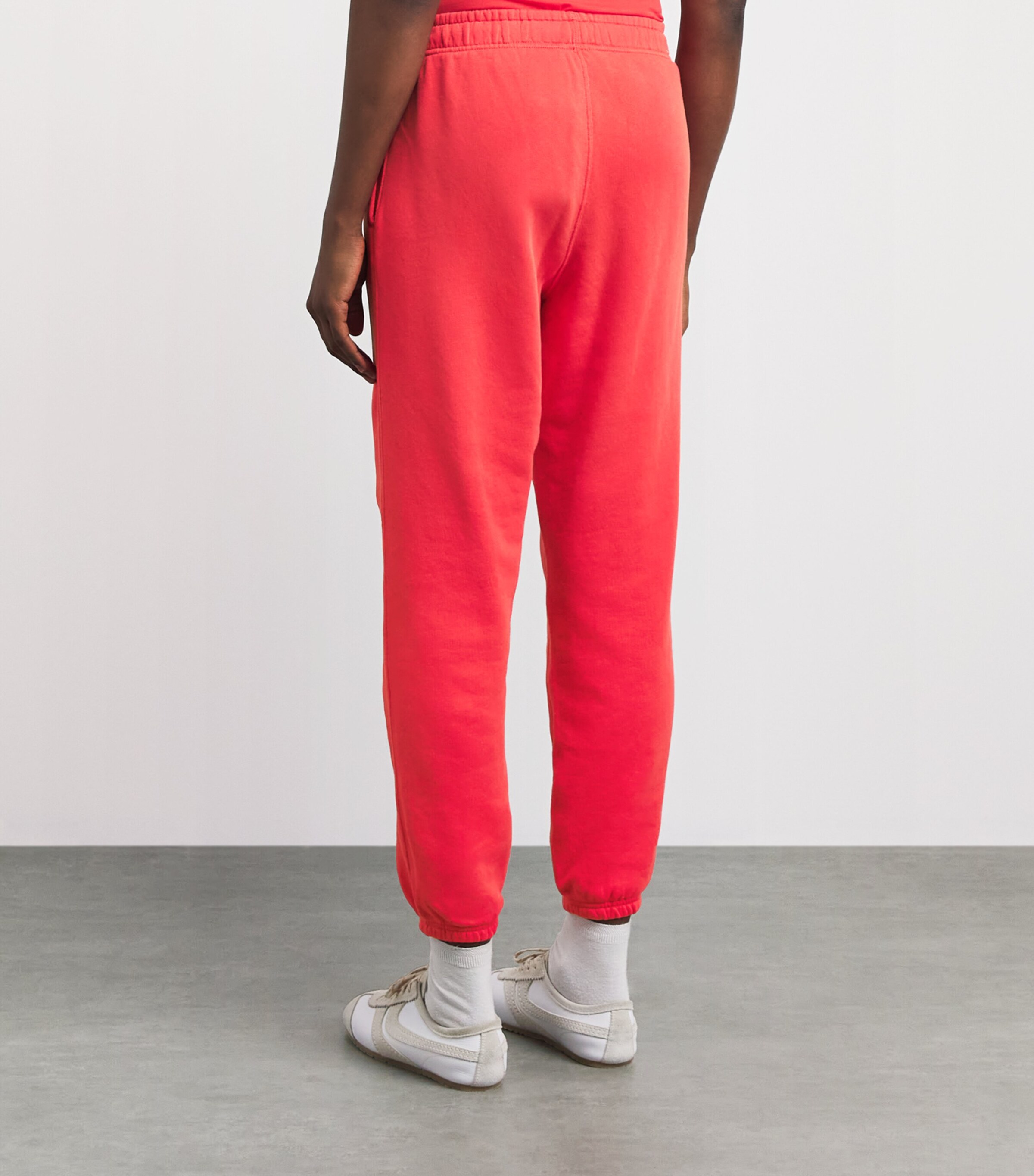 Polo Ralph Lauren Womens Cotton-Blend Cuffed Sweatpants Bright Hibiscus Image 5