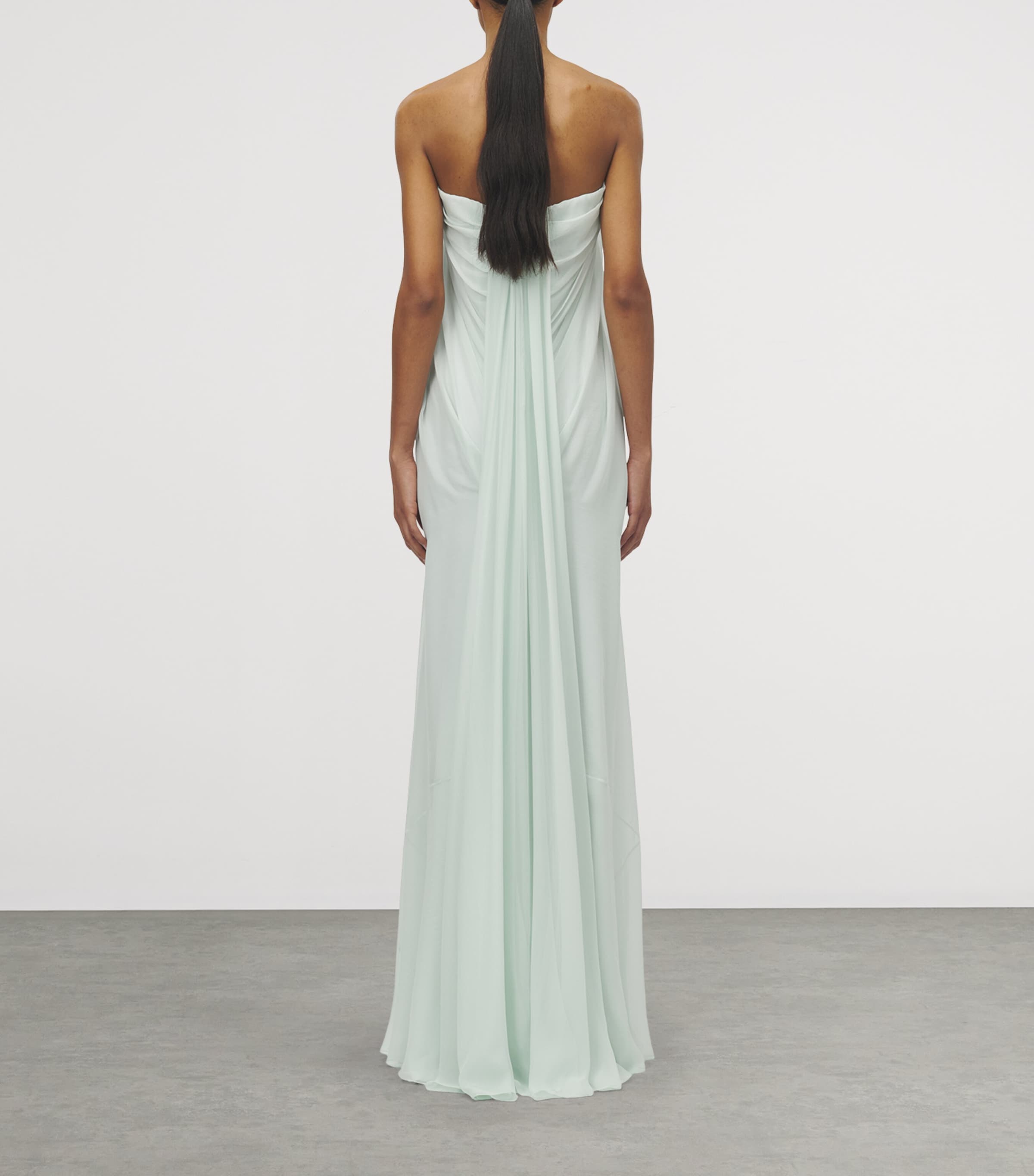 Silk Draped Maxi Dress 3056 Image 4