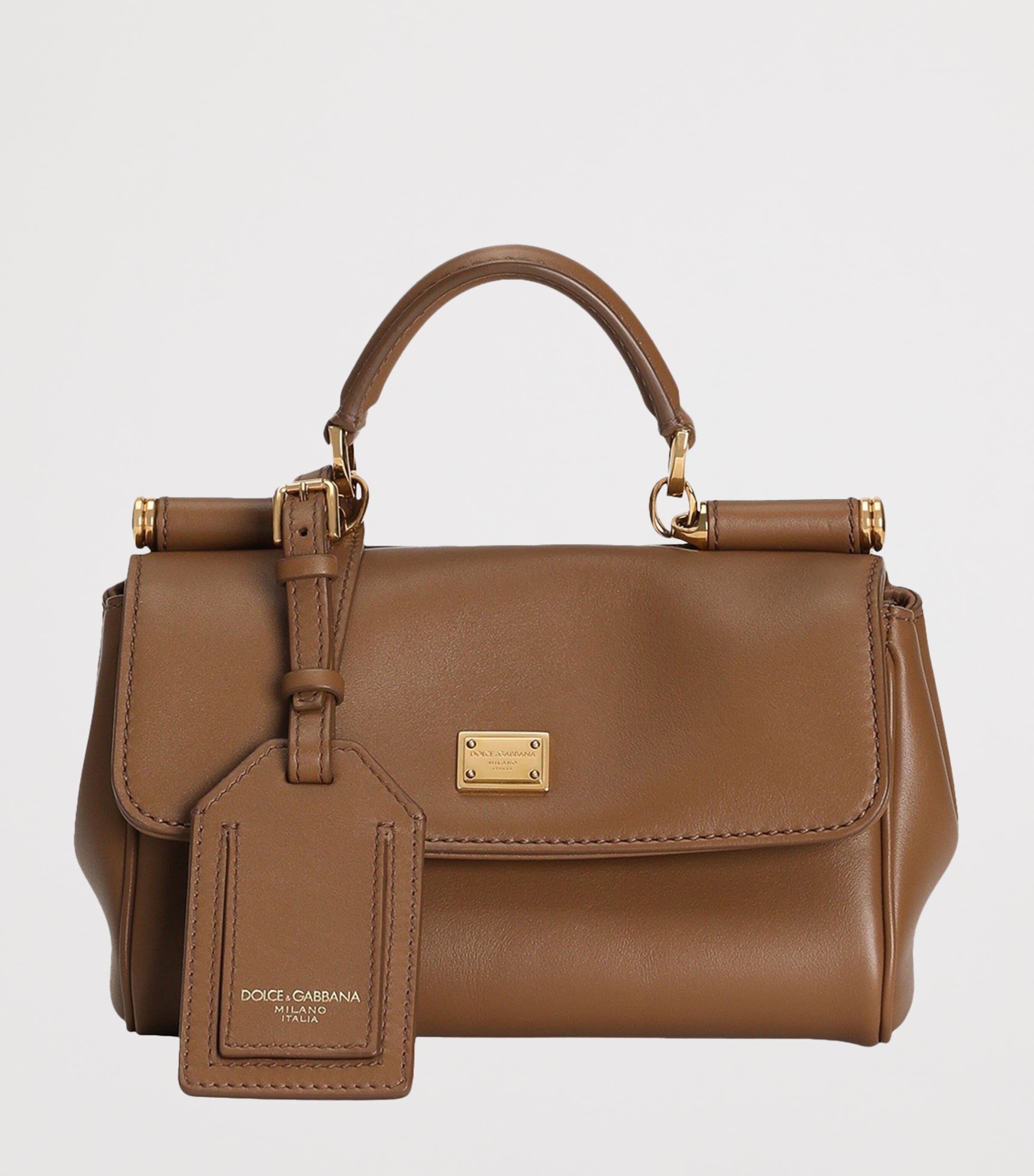 Plongé Calfskin My Sicily Cross-Body Bag 8Z093-CARAMELLO Image 9