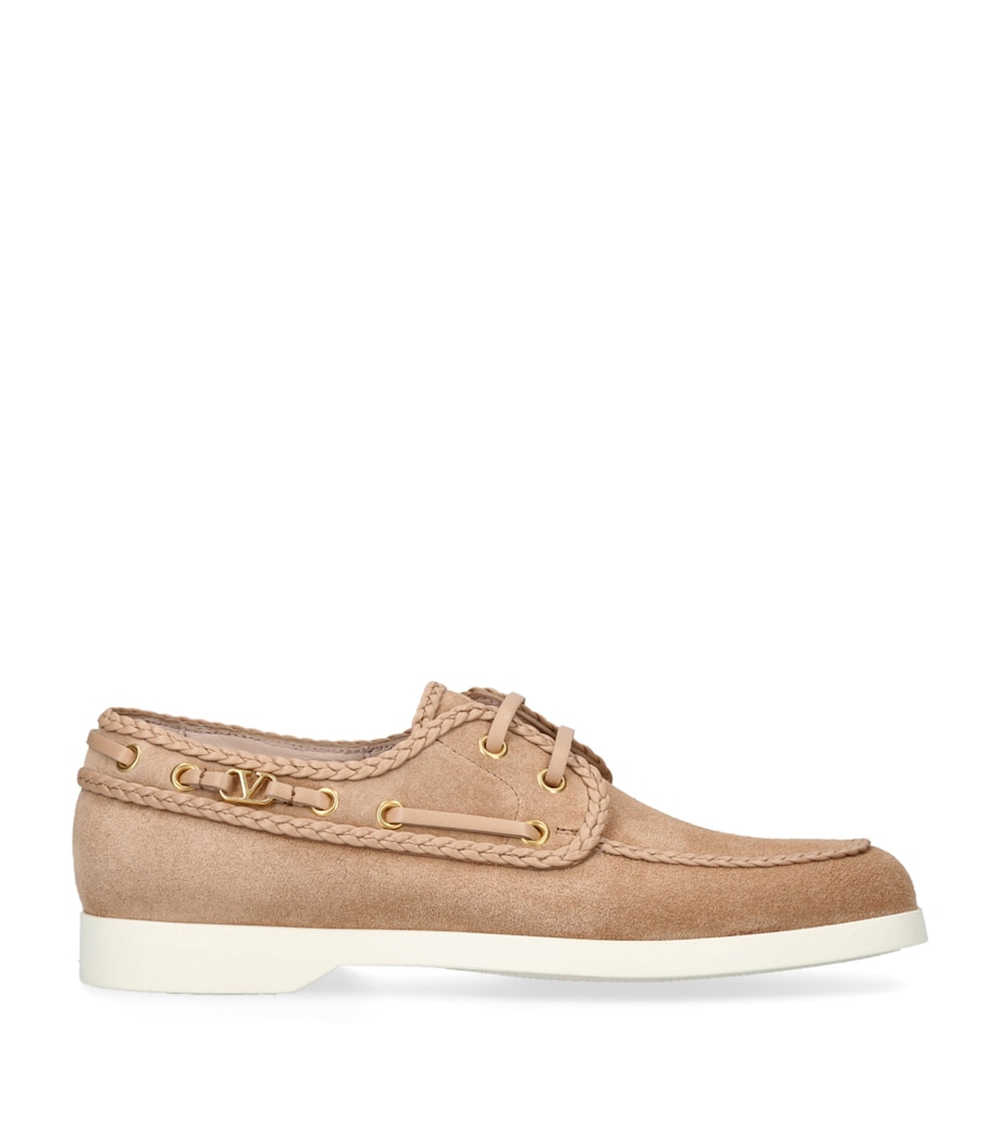 Leather Palm Avenue Boat Shoes TAN Image 1