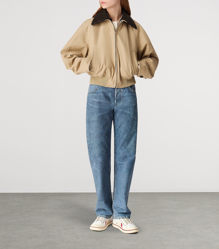 Canvas Leather-Trim Eliot Sneakers 9642 Image 2