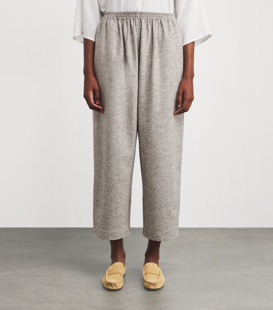 Wool Japanese Trousers STONE Image 3