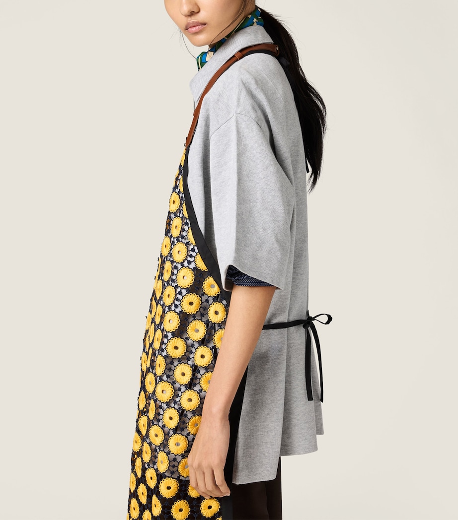 Miu Miu Womens Cotton-Blend Macramé Apron Image 4