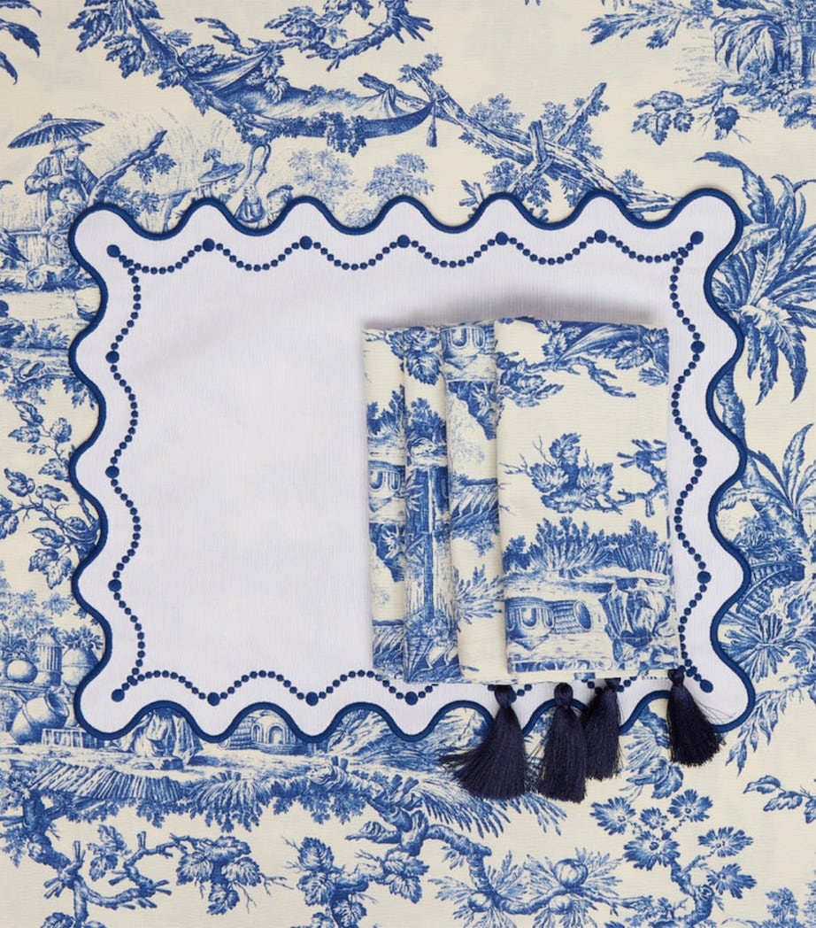 Set of 4 Toile Napkins (45cm x 45cm) MULTI Image 3