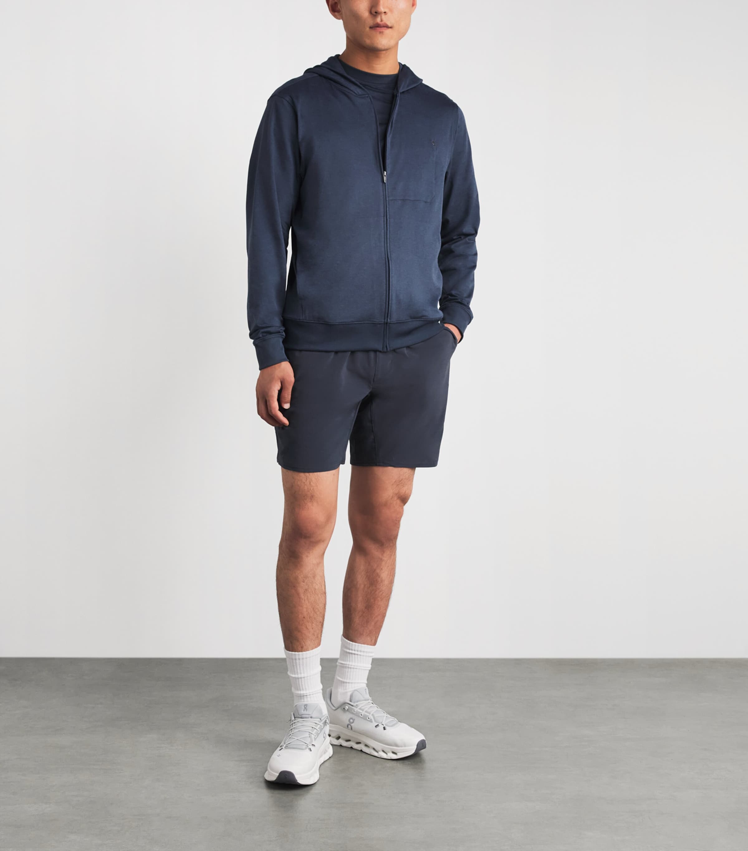 VUORI Mens Zip-Up Ponto Hoodie Haz Azure Heath Image 2