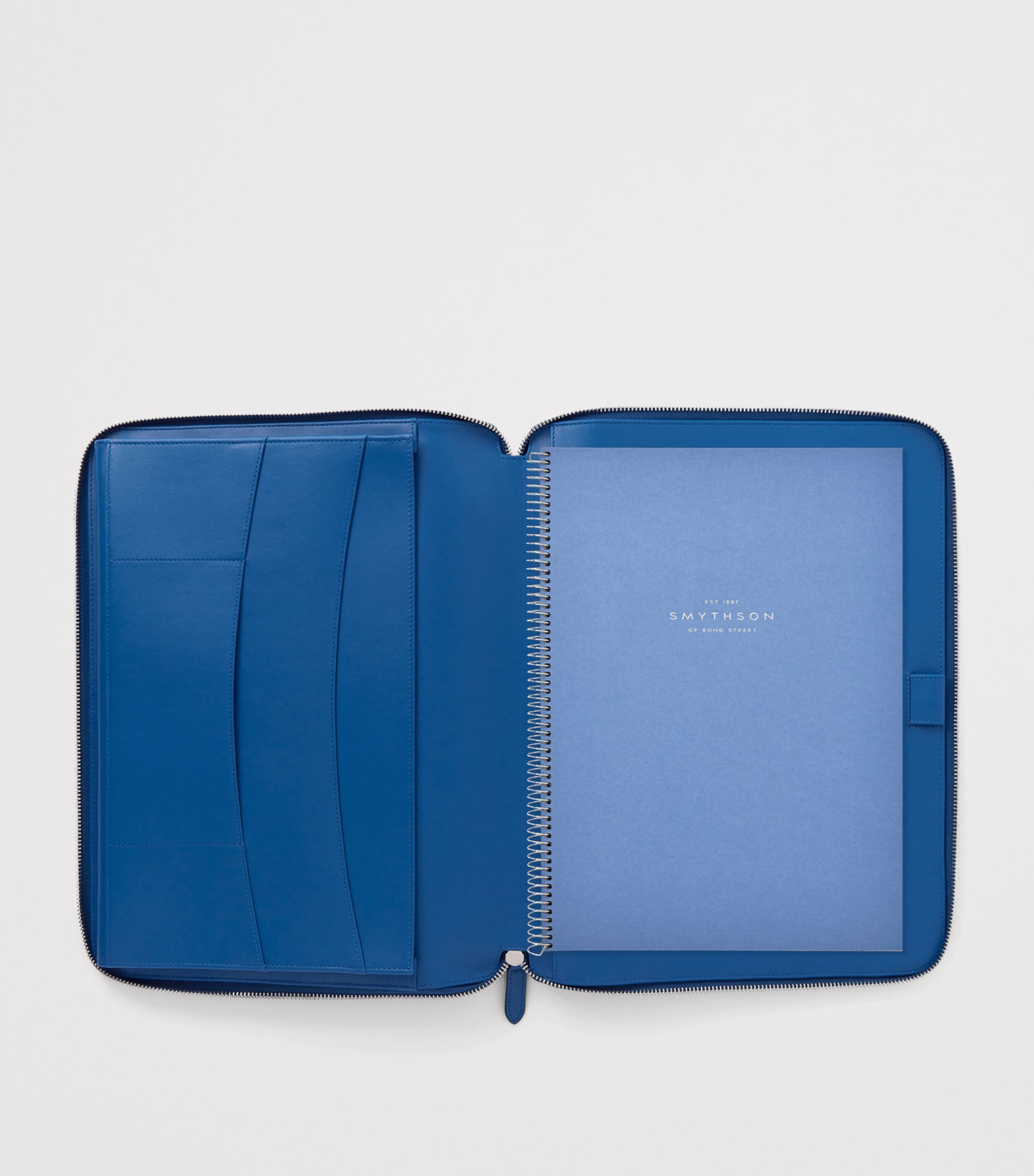 Calfskin Panama A4 Folder and Notebook Set CERULEAN Image 2