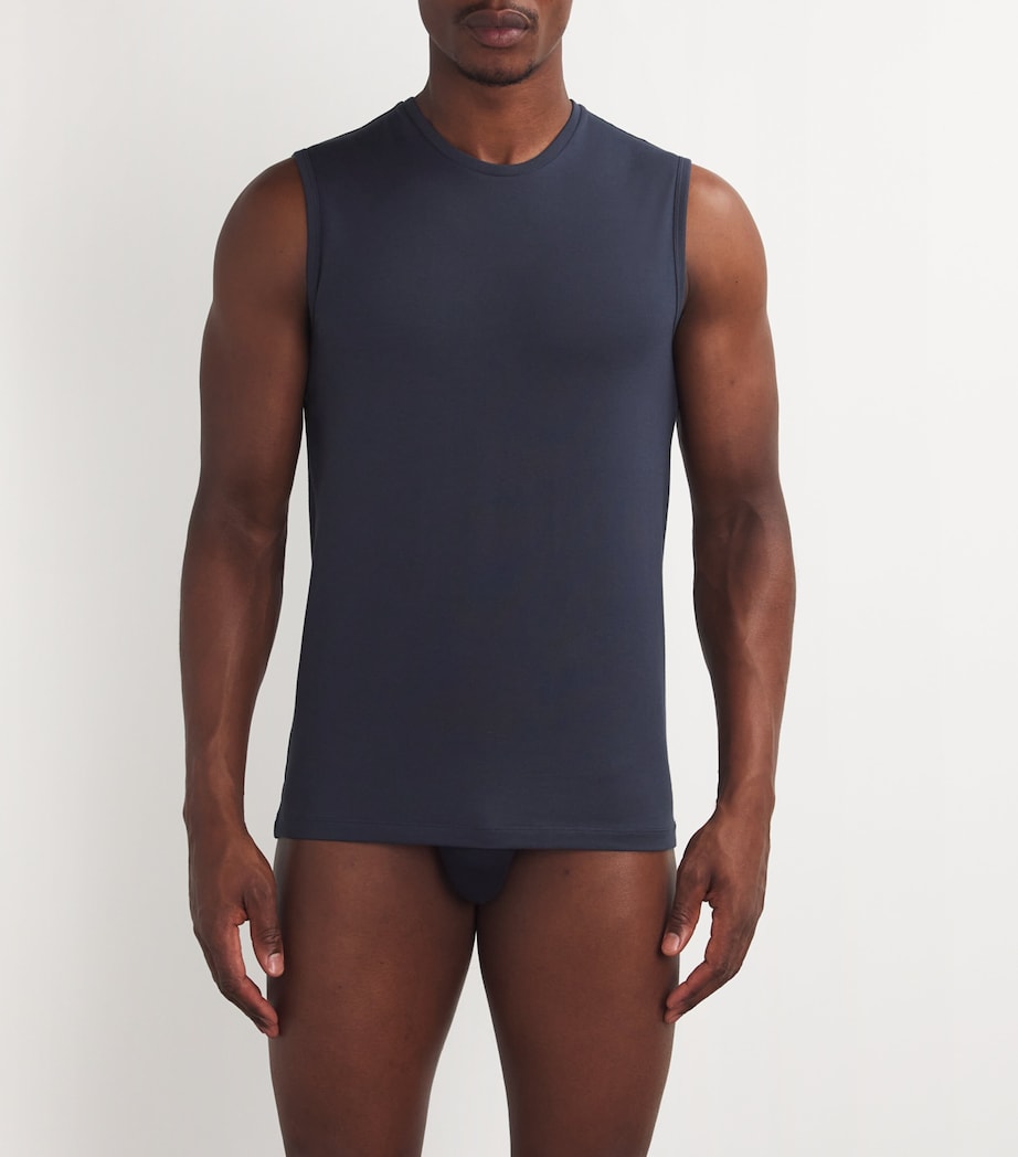 Cotton-Blend Daily Comfort Muscle Shirt (Pack of 2) 6366/MIDNIGHT Image 6