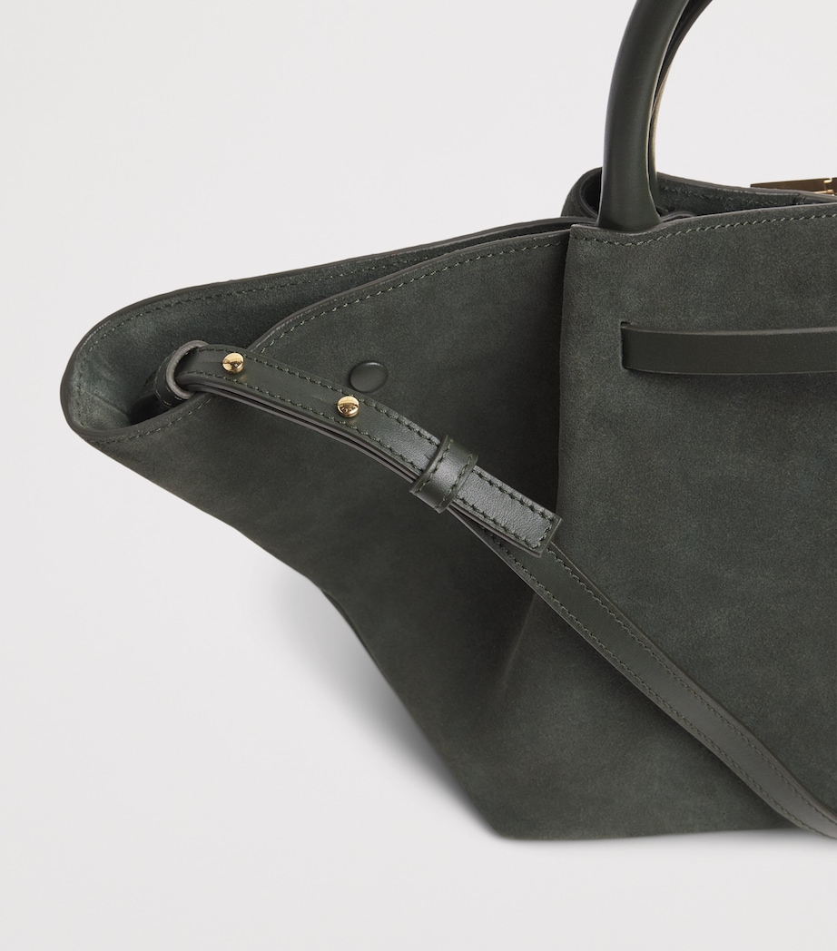 Medium Suede New York Tote Bag MOSS GRN/MOSS GRN Image 4
